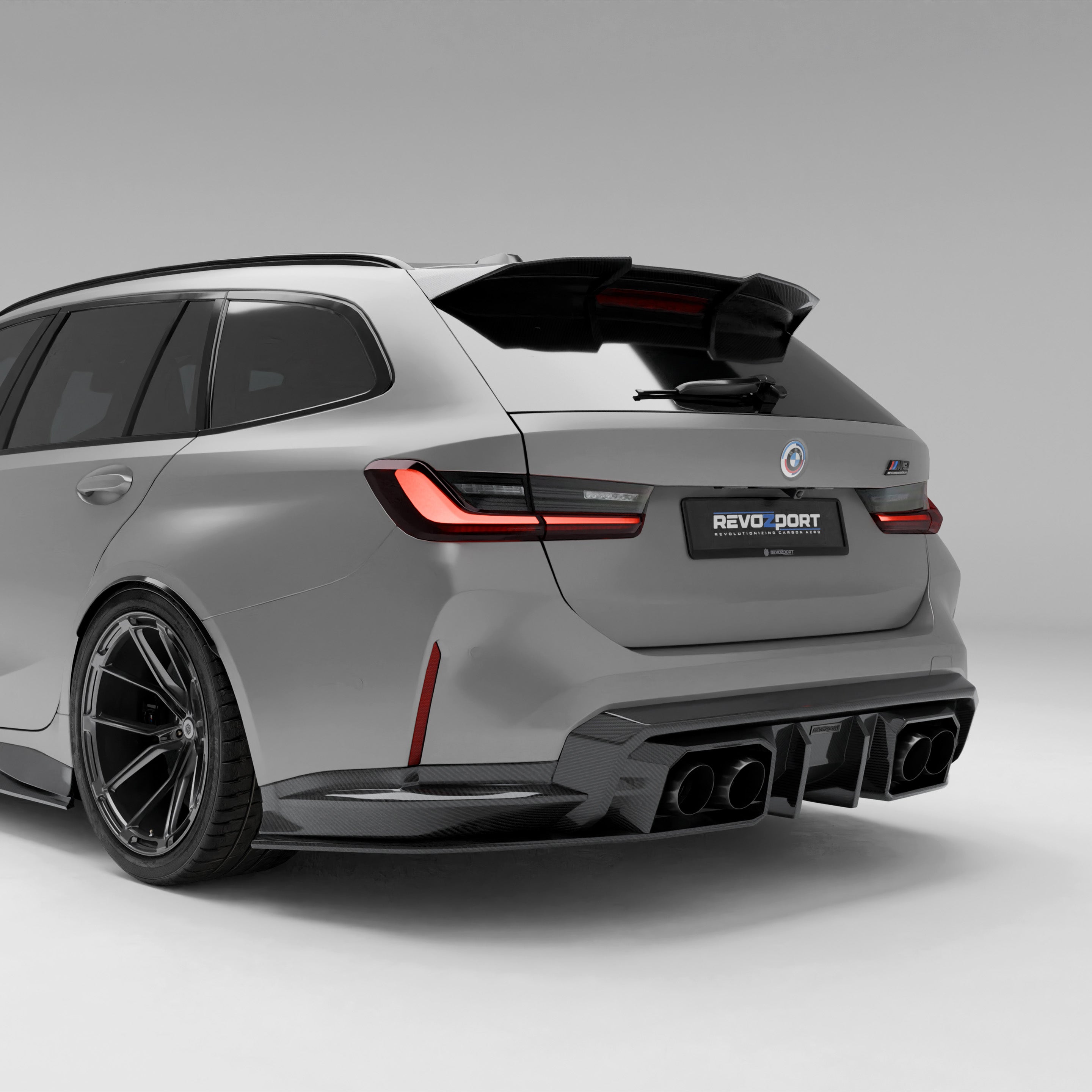RevoZport Carbon Fiber Rear Diffuser Compatible With BMW M3 G81