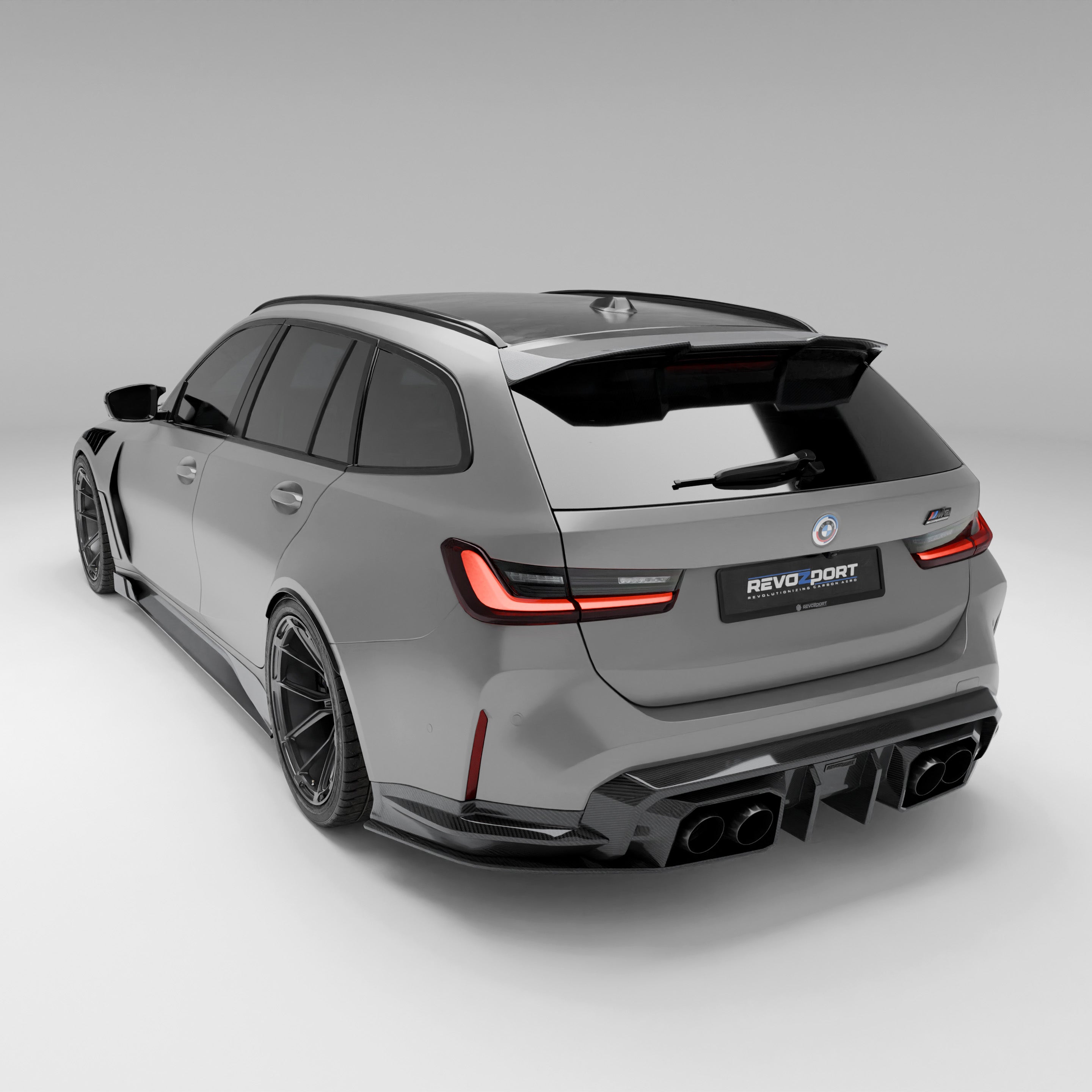 RevoZport Carbon Fiber Roof Spoiler Compatible With BMW M3 G81