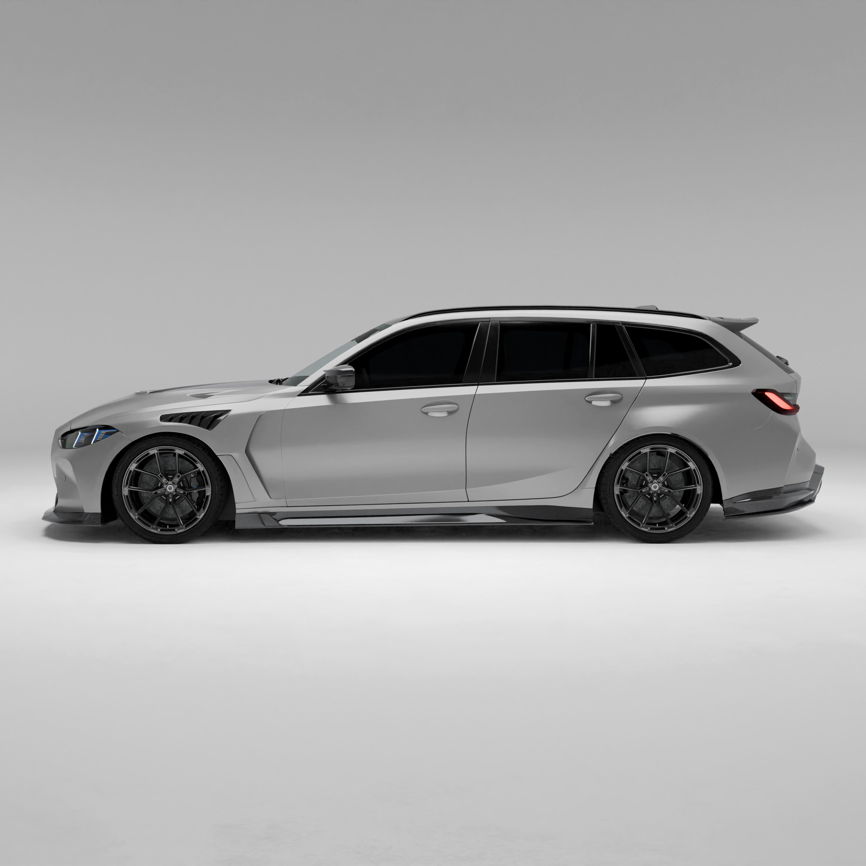 RevoZport Carbon Fiber Side Skirts Compatible With BMW M3 G81