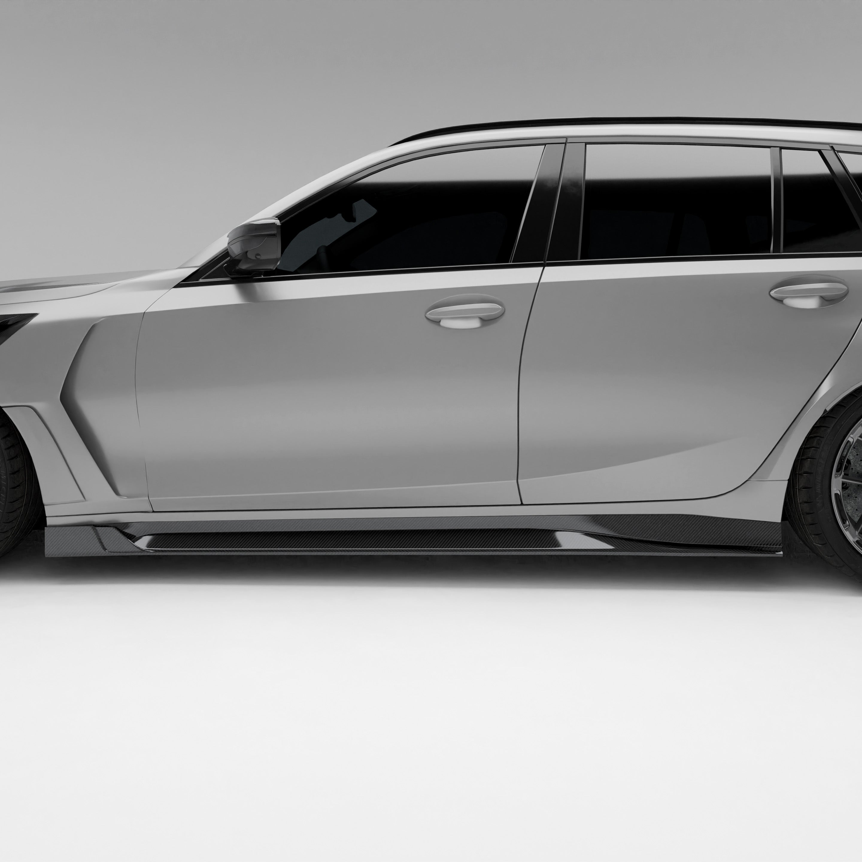 RevoZport Carbon Fiber Side Skirts Compatible With BMW M3 G81