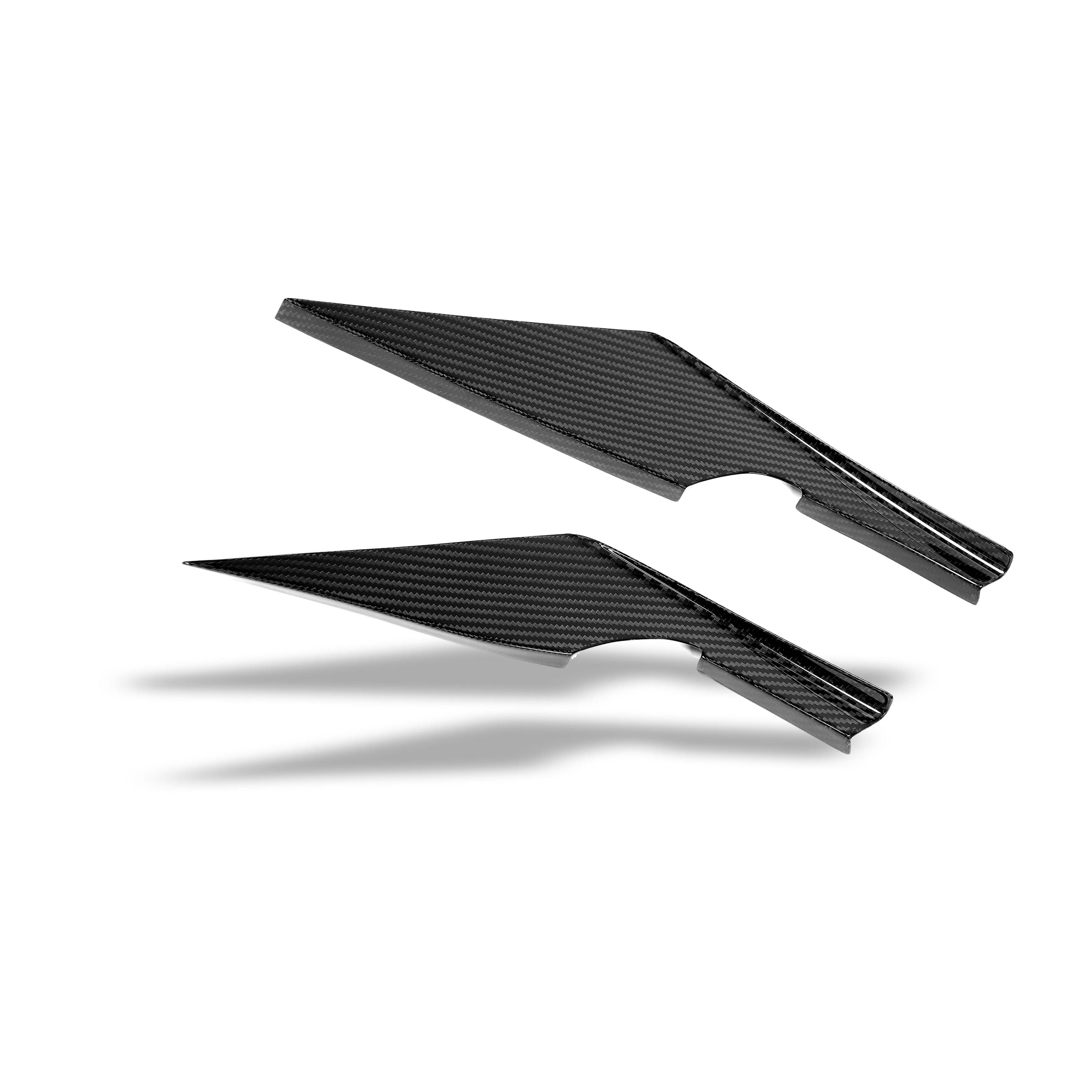 RevoZport Carbon Fiber Aero Front Bumper Canards Compatible With BMW M3 G80