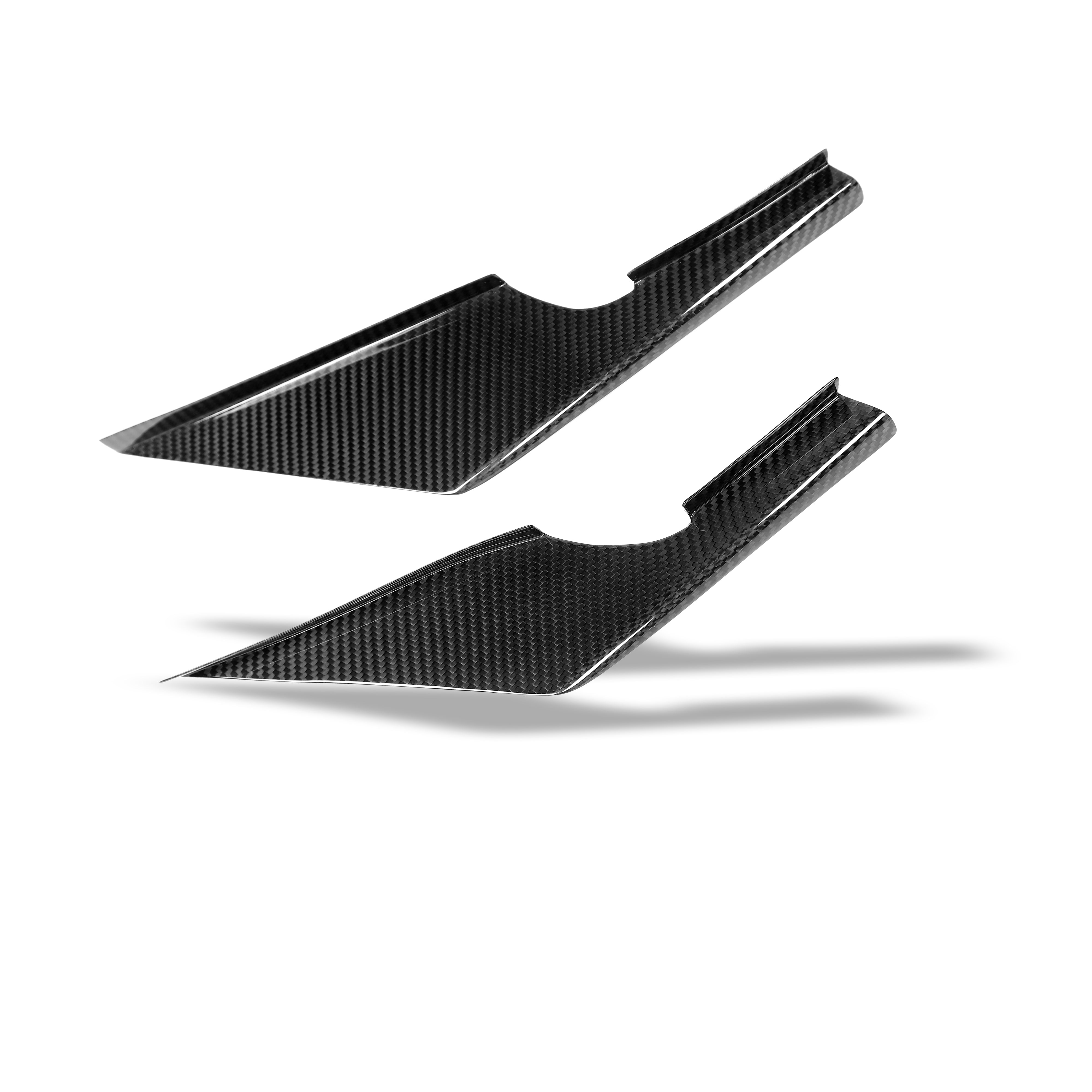RevoZport Carbon Fiber Aero Front Bumper Canards Compatible With BMW M3 G80