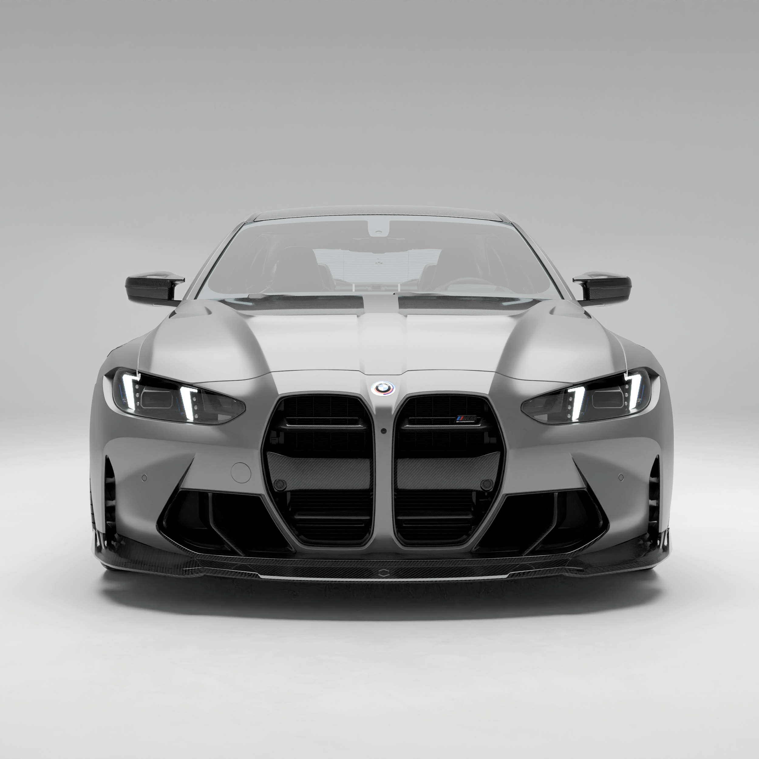 RevoZport Carbon Fiber Front Trim Compatible With BMW M4 G82