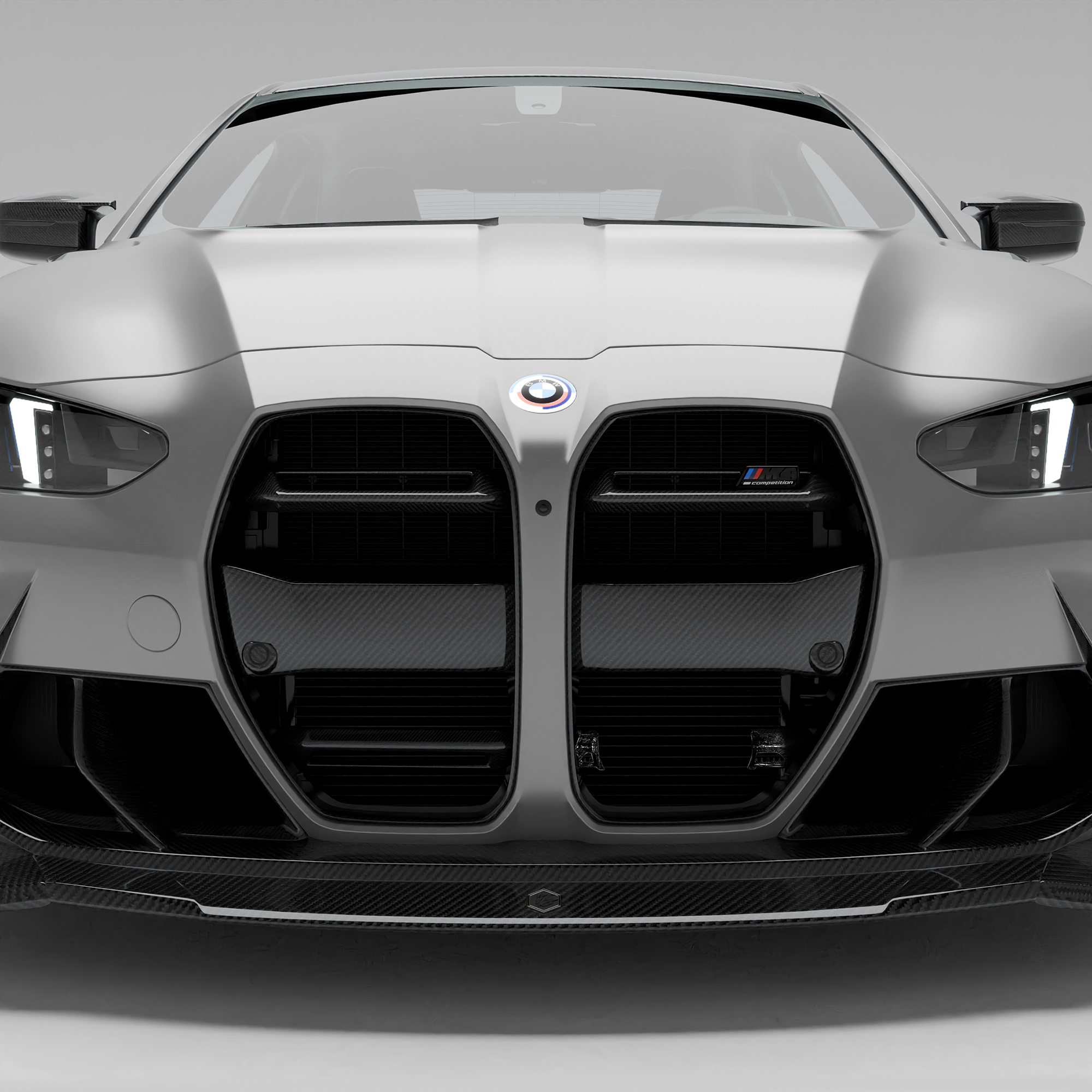 RevoZport Carbon Fiber Front Trim Compatible With BMW M4 G82
