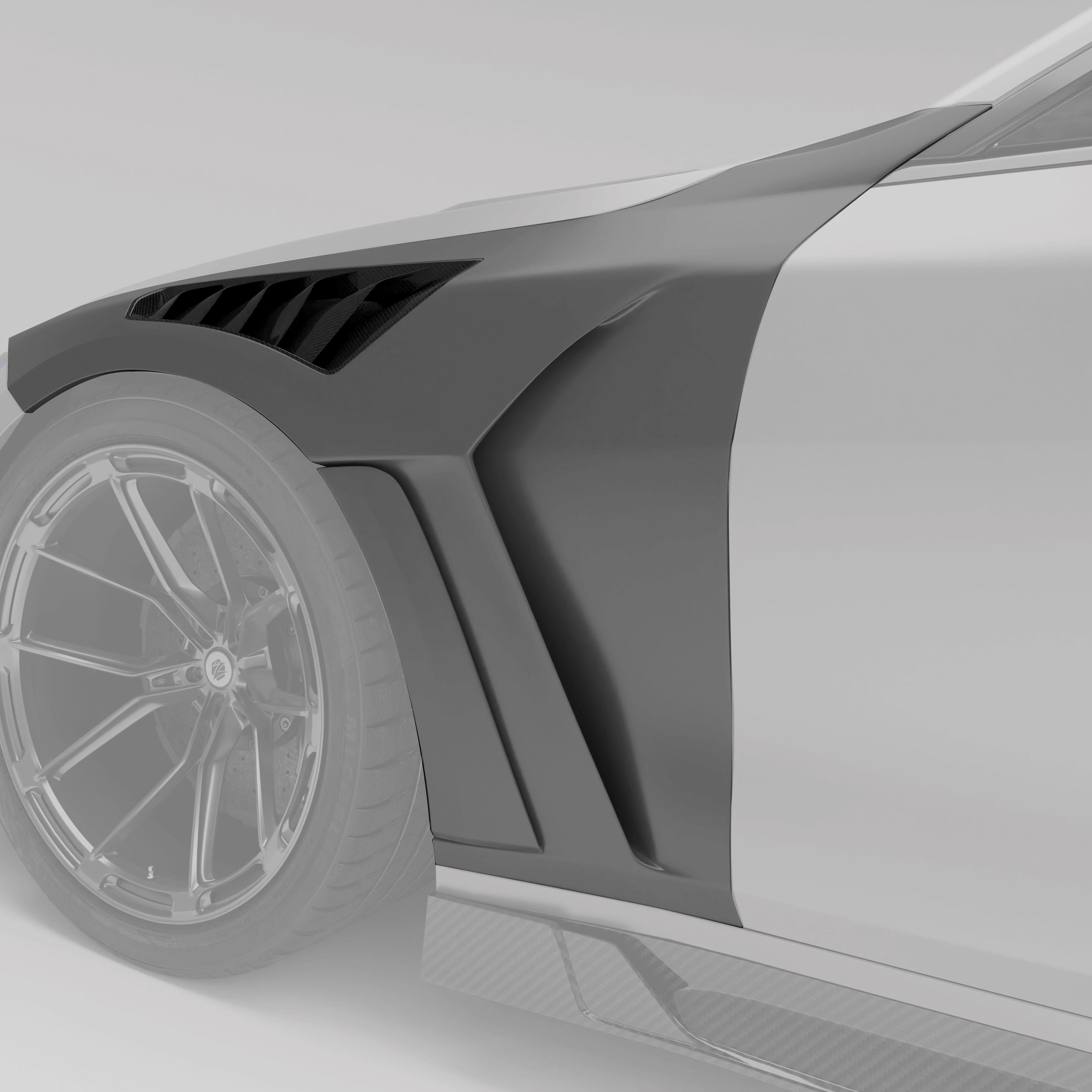 RevoZport Carbon Fiber Side Fenders Compatible With BMW M4 G82