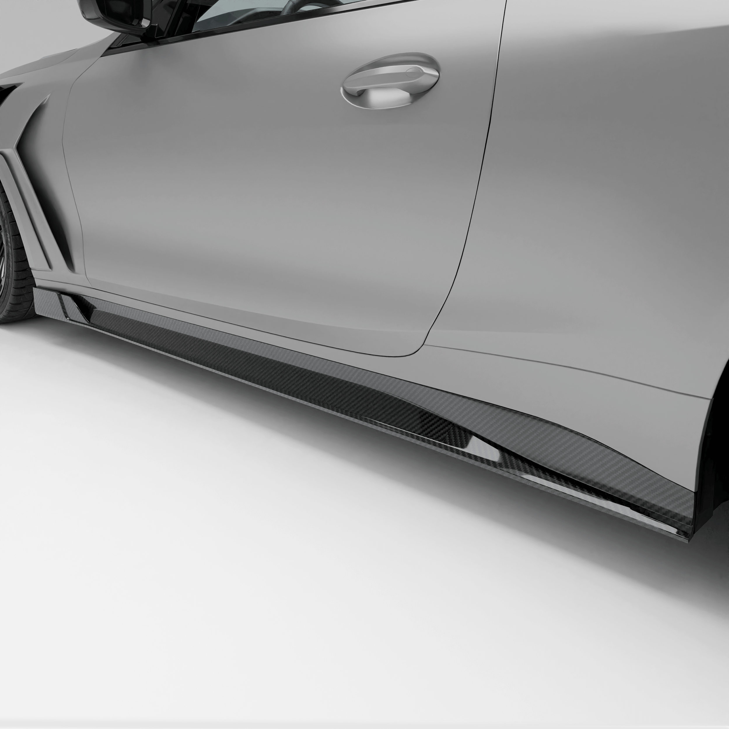 RevoZport Carbon Fiber Side Skirts Compatible With BMW M4 G82