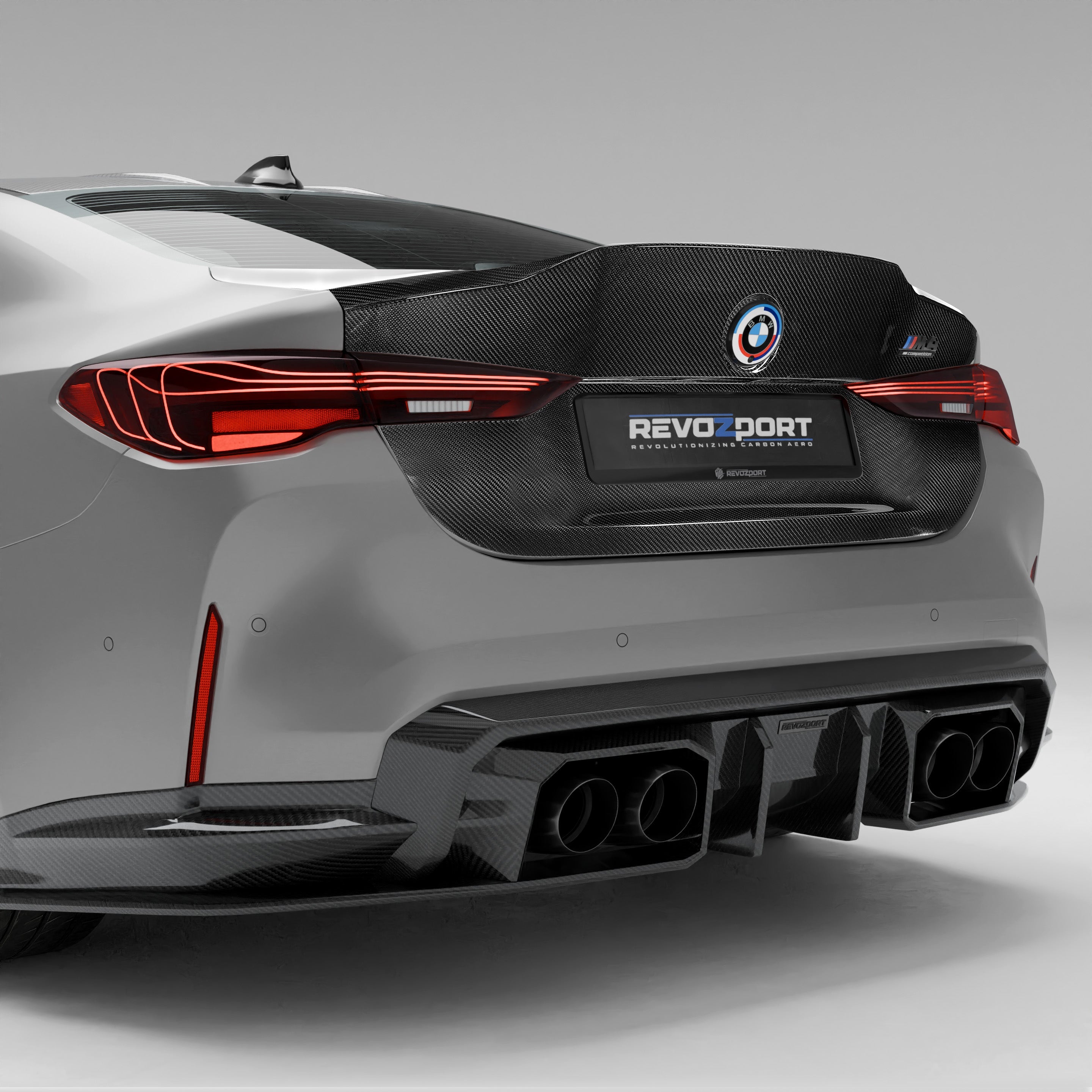 RevoZport Carbon Fiber Trunk Lid Compatible With BMW M4 G82
