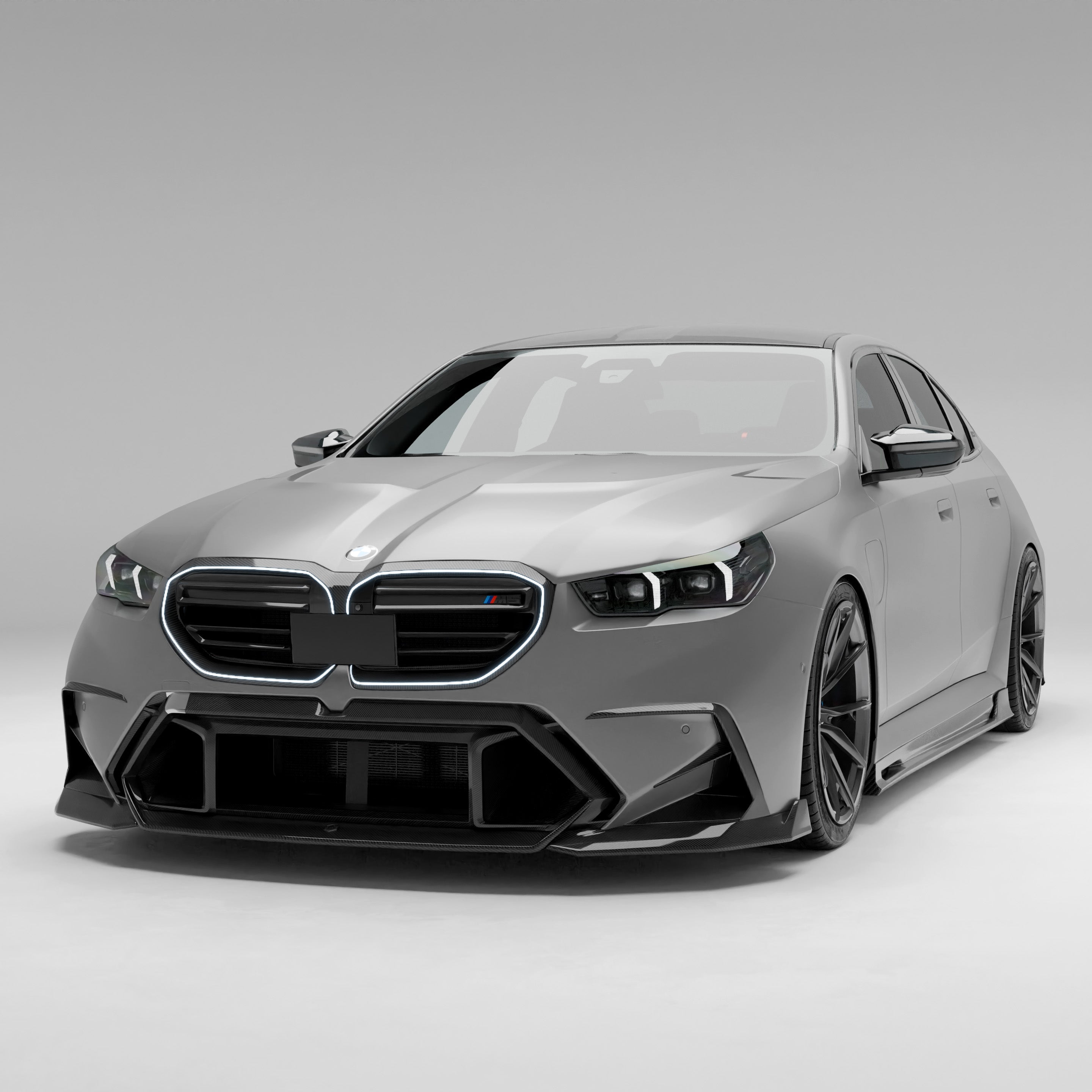 RevoZport Carbon Fiber Front Lip Compatible With BMW M5 G90