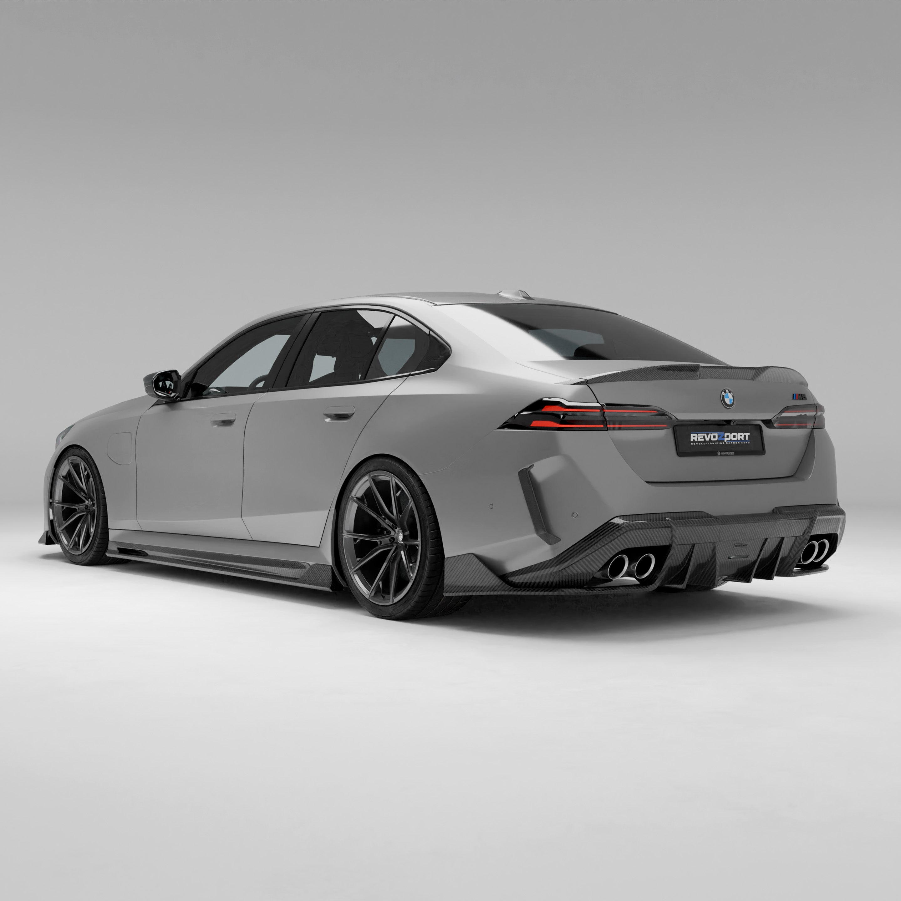 RevoZport Carbon Fiber Rear Diffuser Compatible With BMW M5 G90