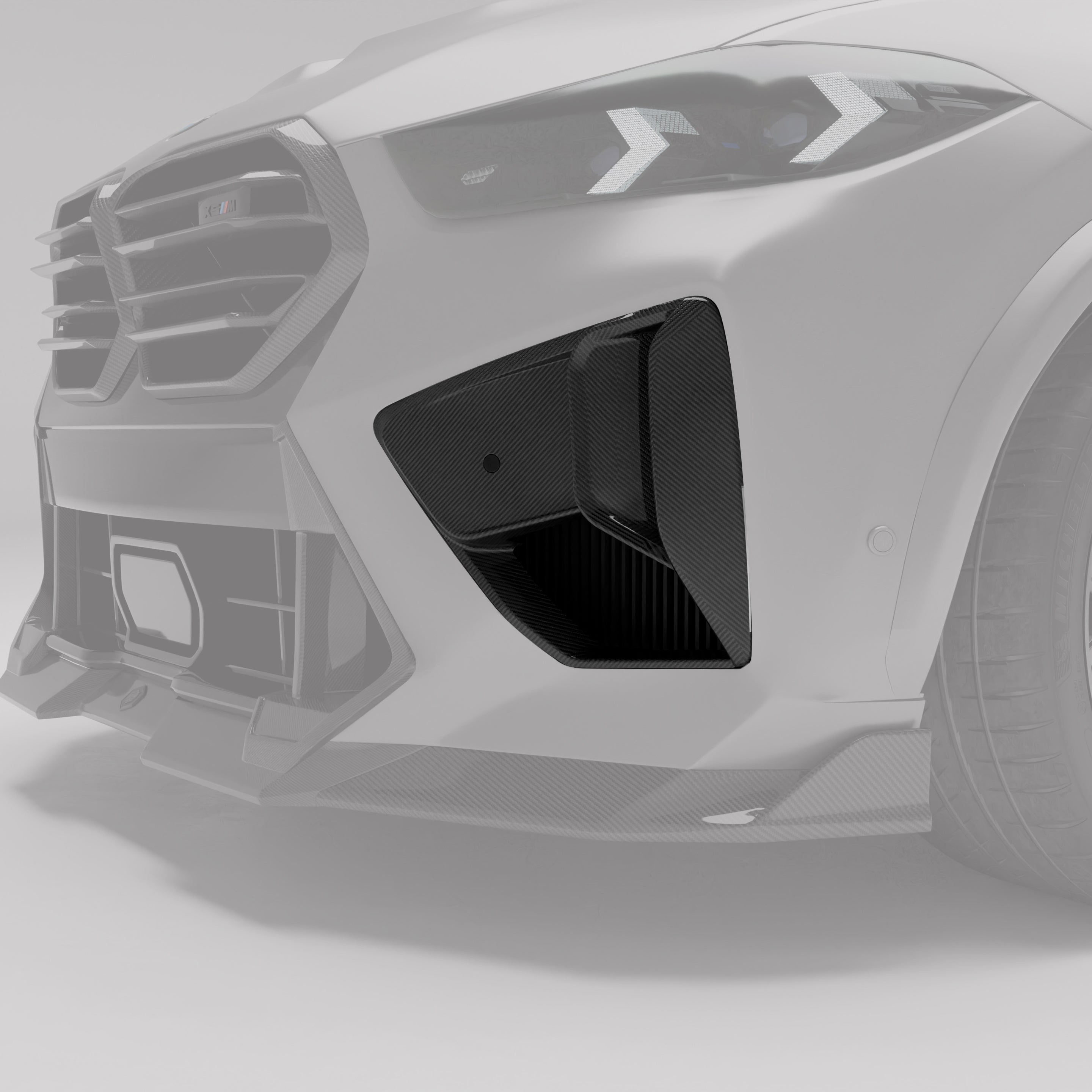 RevoZport Carbon Fiber Air Vents Compatible With BMW X5M F95 LCI