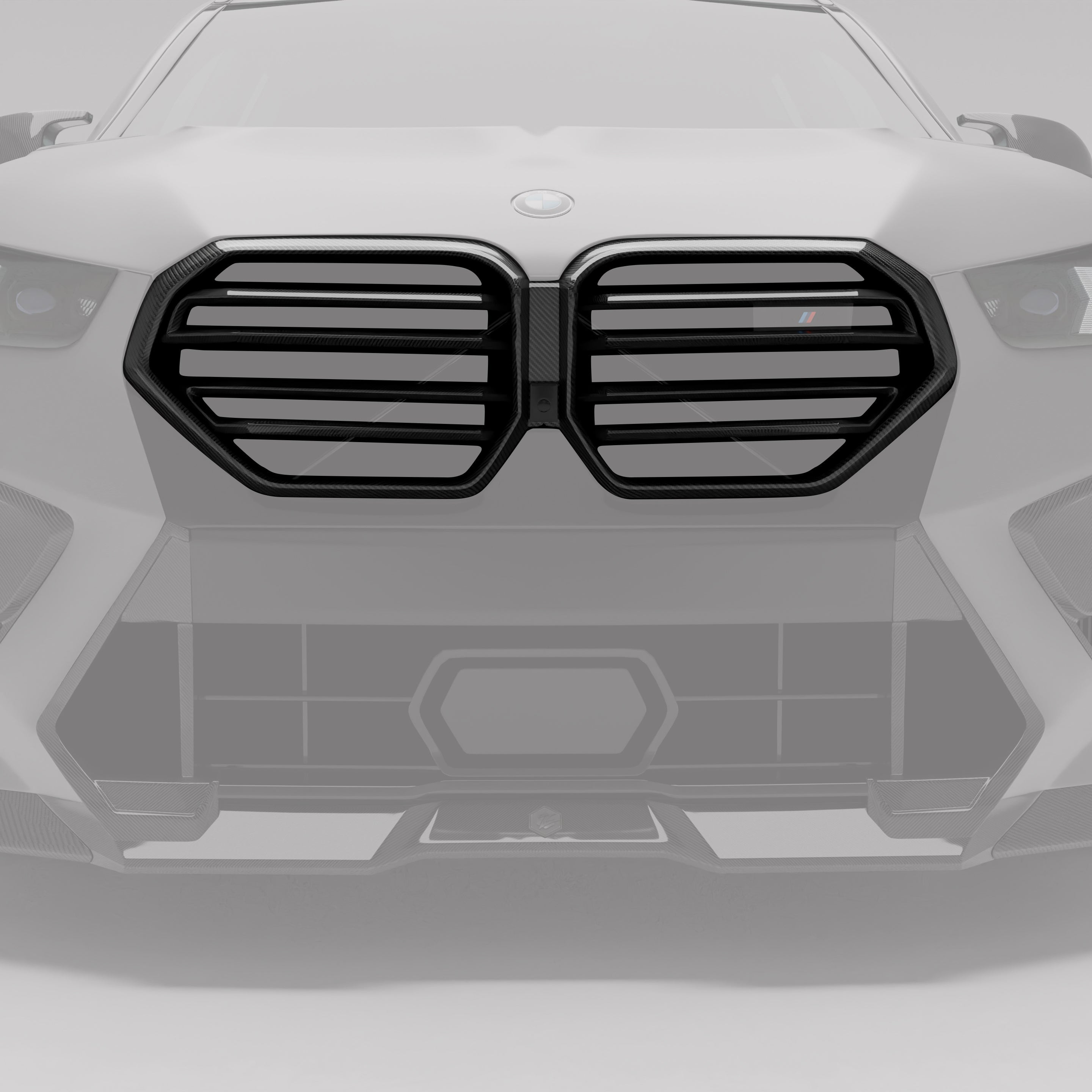 RevoZport Carbon Fiber Front Grill Compatible With BMW X5M F95 LCI