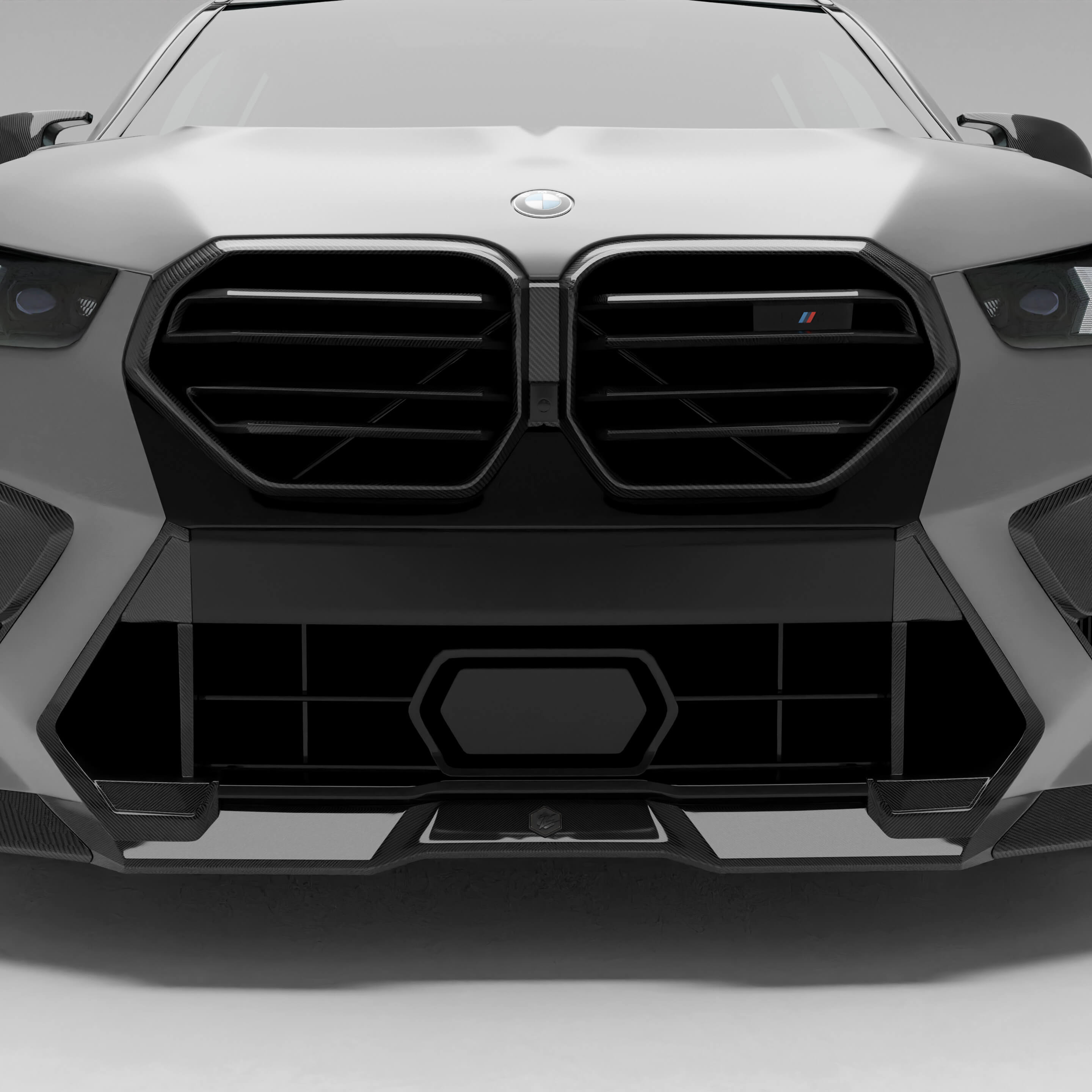 RevoZport Carbon Fiber Front Grill Compatible With BMW X5M F95 LCI