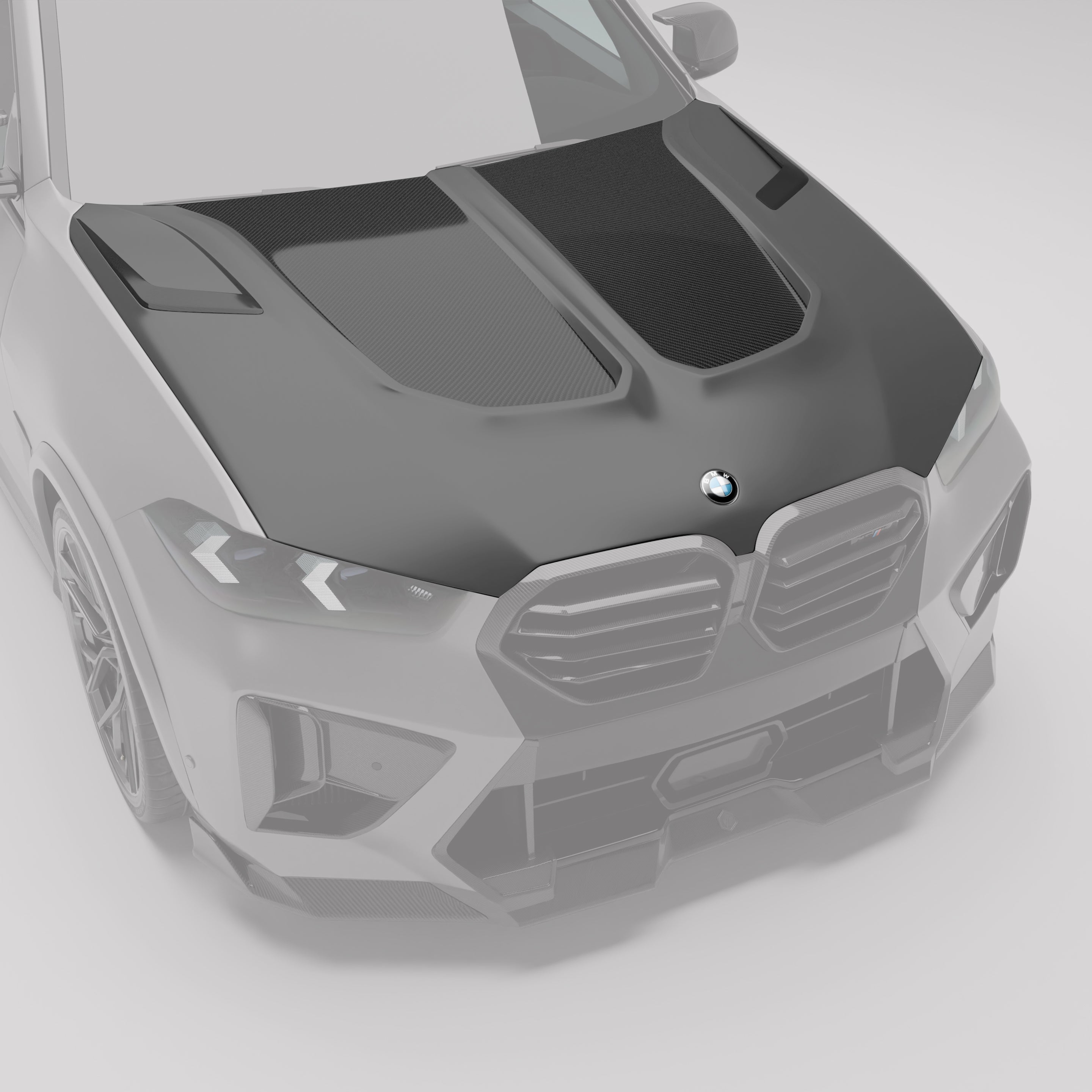 RevoZport Carbon Fiber Hood Compatible With BMW X5M F95 LCI