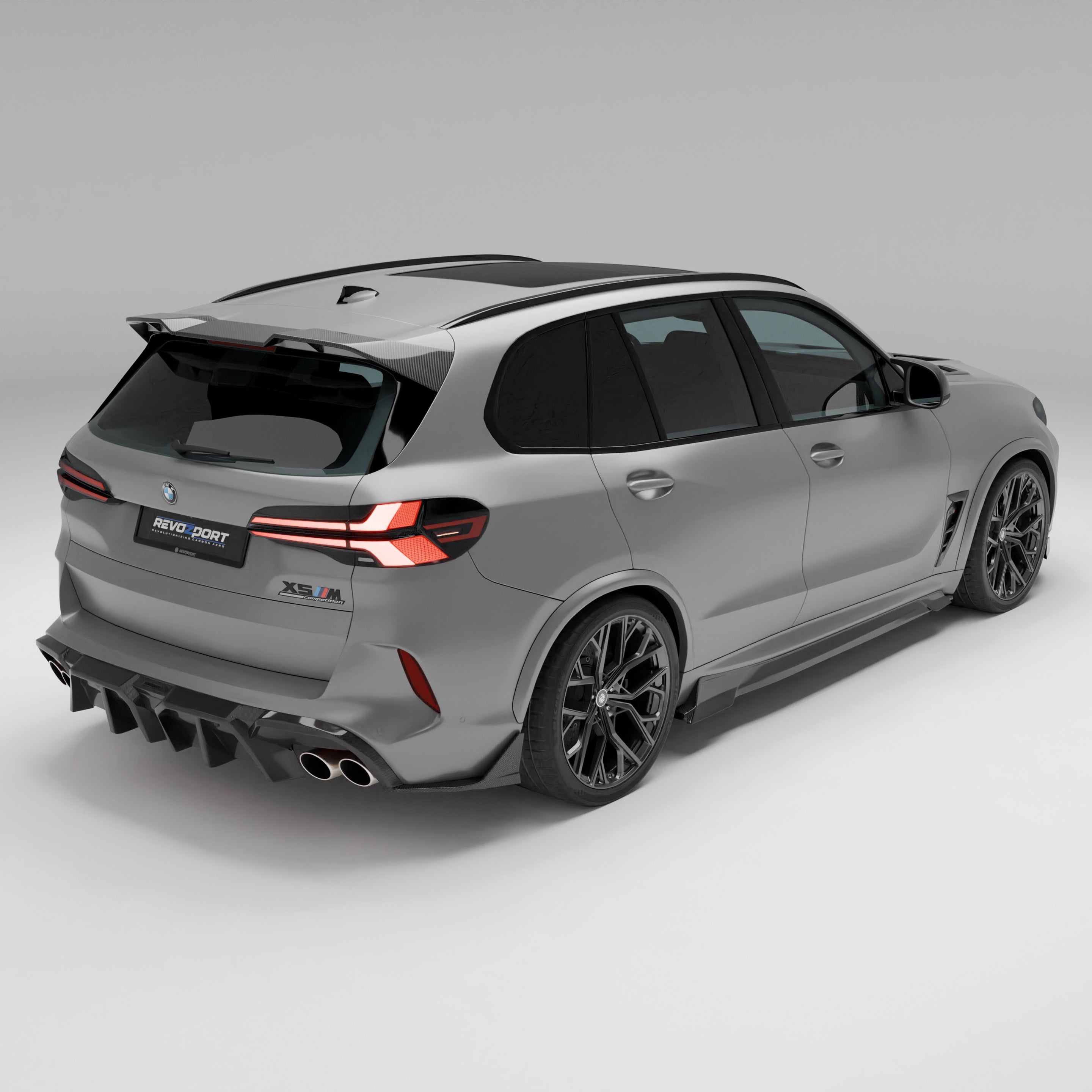 RevoZport Carbon Fiber Side Skirts Compatible With BMW X5M F95 LCI