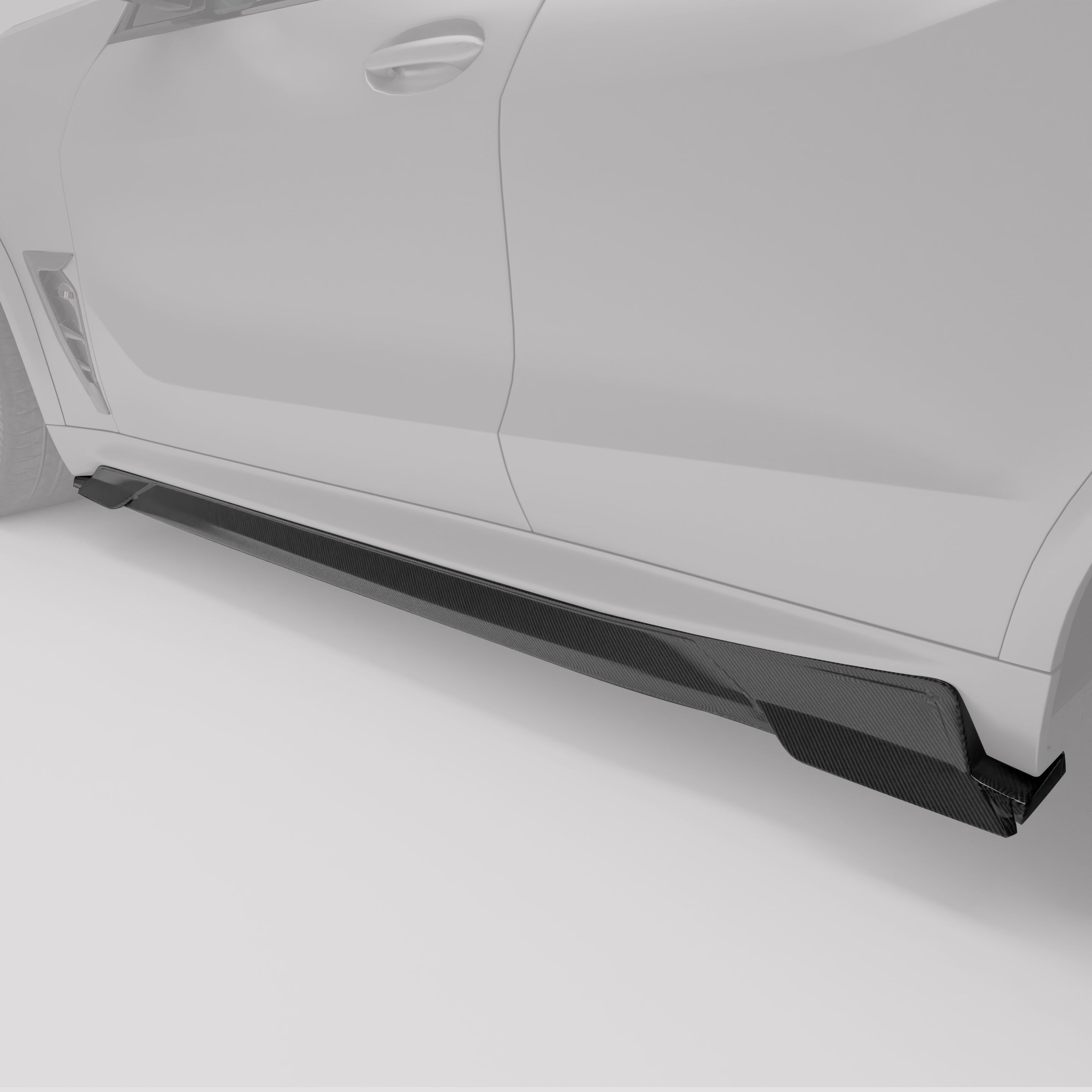 RevoZport Carbon Fiber Side Skirts Compatible With BMW X5M F95 LCI