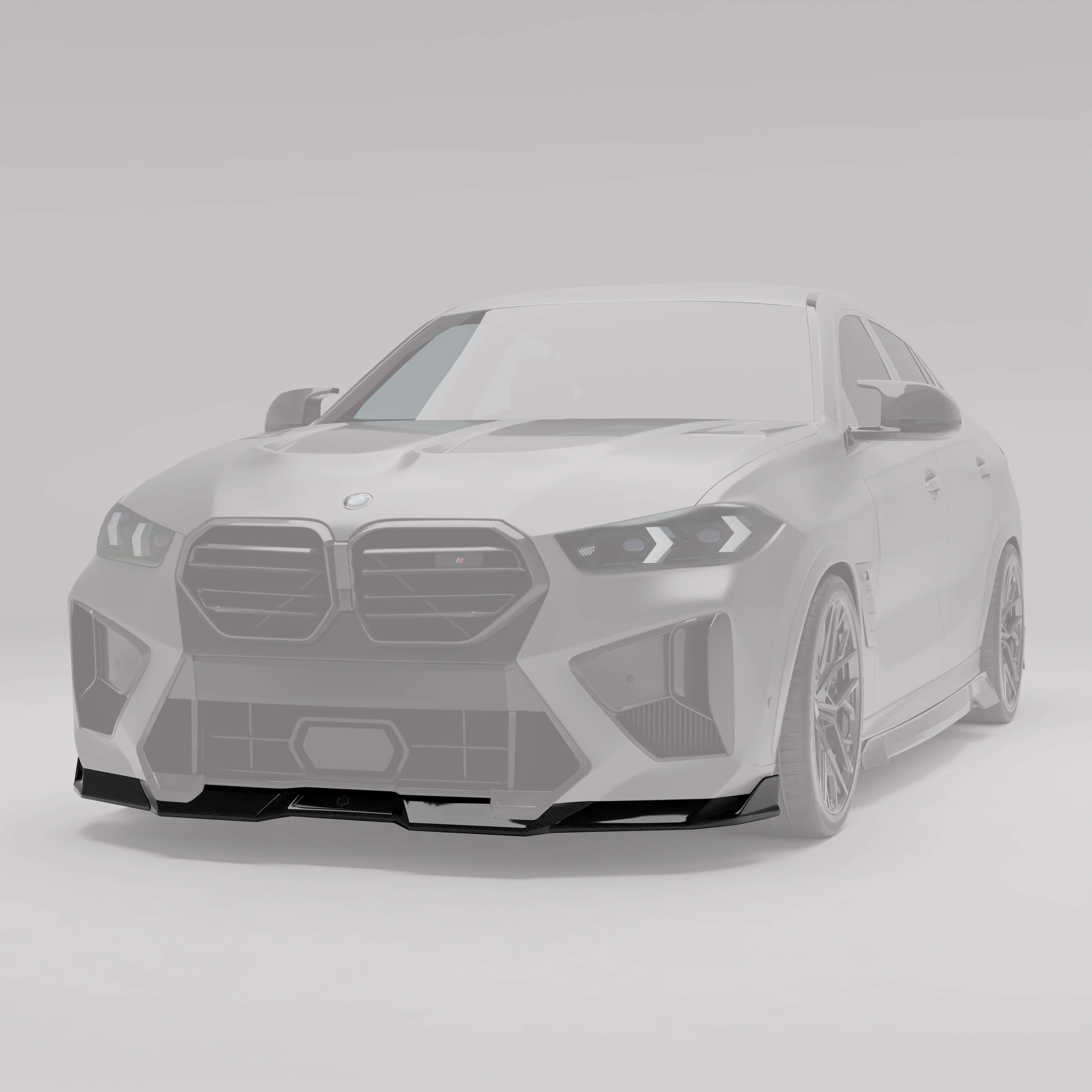 RevoZport Carbon Fiber Front Lip Compatible With BMW X6M F96 LCI
