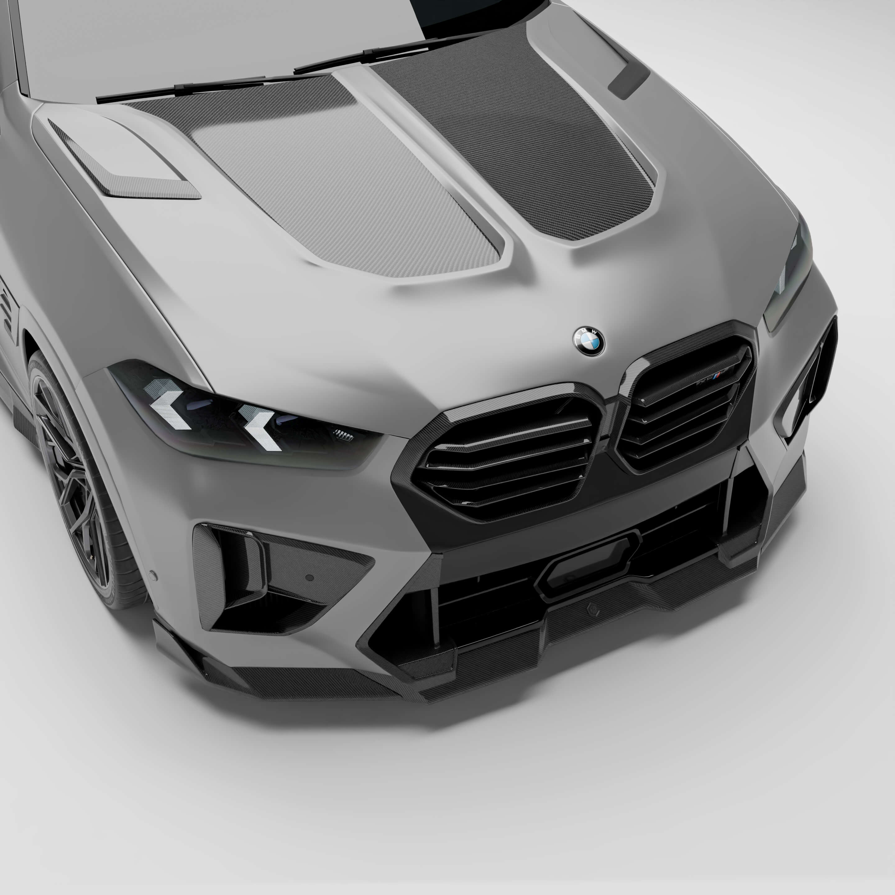 RevoZport Carbon Fiber Hood Compatible With BMW X6M F96 LCI