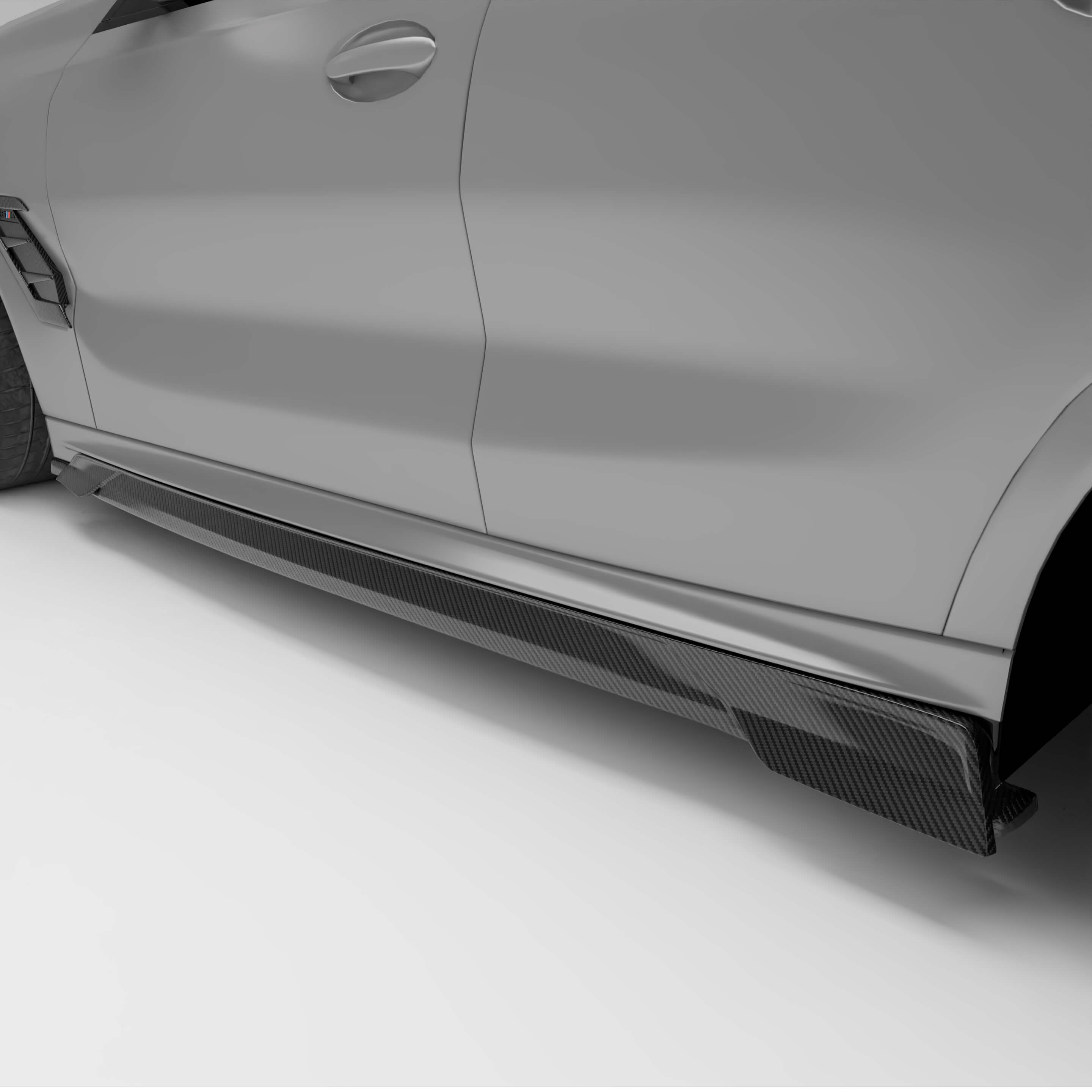 RevoZport Carbon Fiber Side Skirts Compatible With BMW X6M F96 LCI