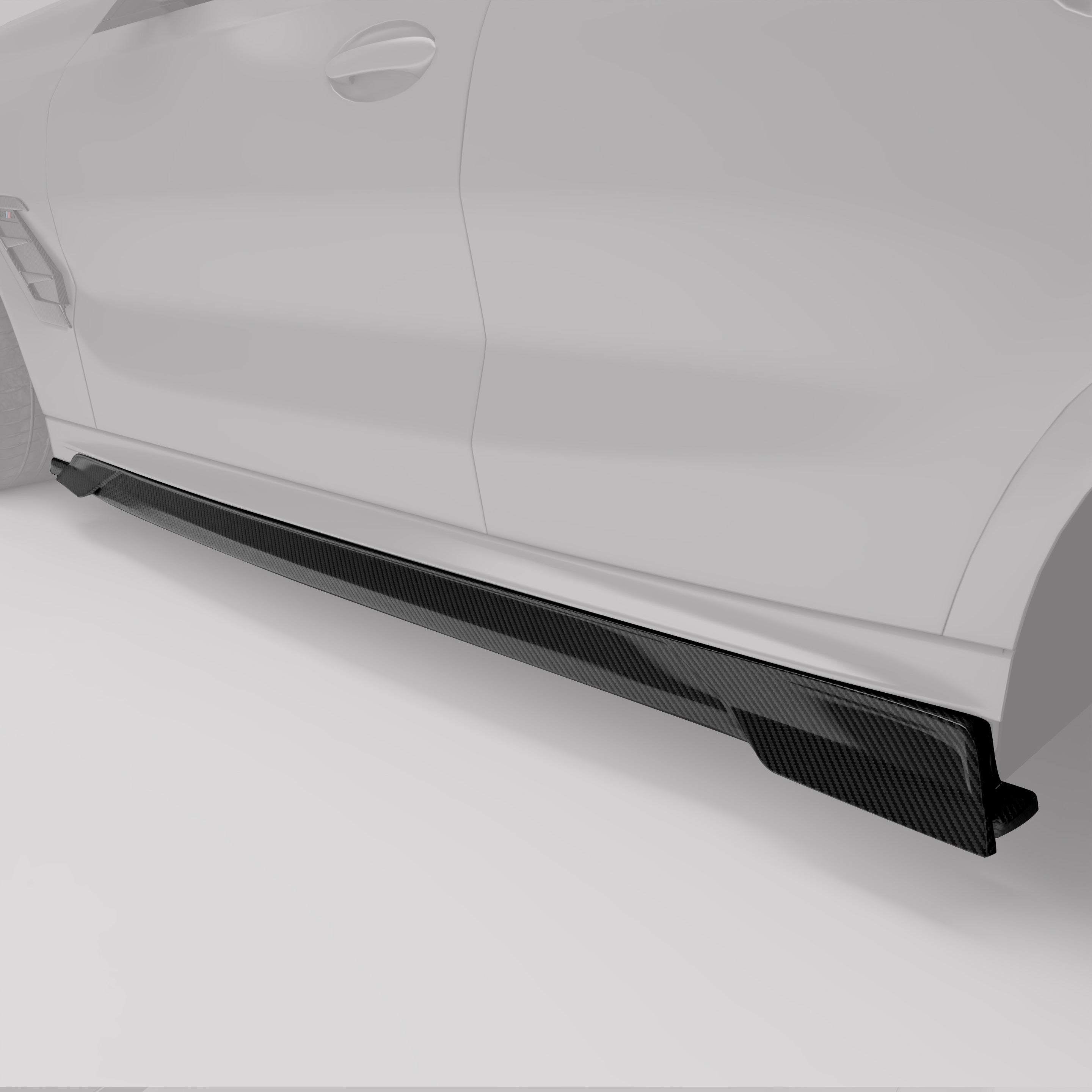 RevoZport Carbon Fiber Side Skirts Compatible With BMW X6M F96 LCI