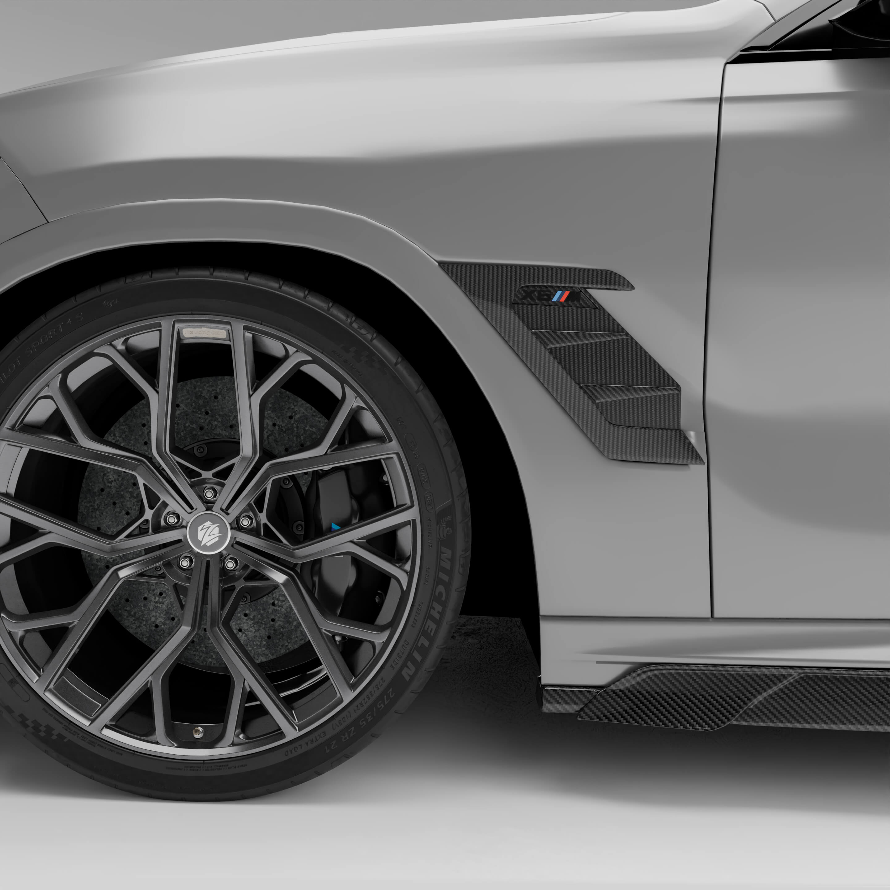 RevoZport Carbon Fiber Side Vents Compatible With BMW X6M F96 LCI