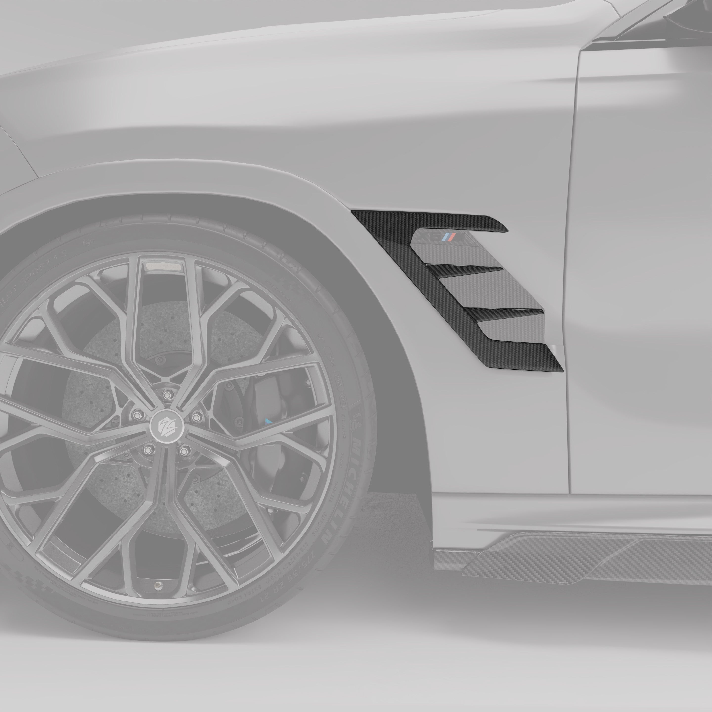 RevoZport Carbon Fiber Side Vents Compatible With BMW X6M F96 PRE LCI