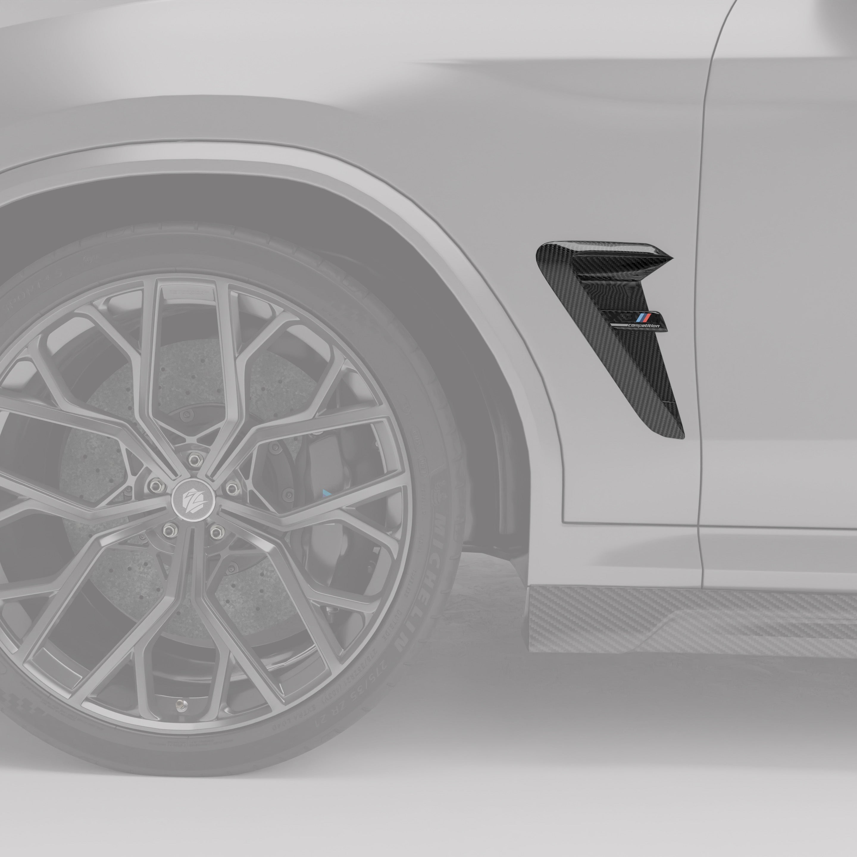 RevoZport Carbon Fiber Side Fender Vents Compatible With BMW X3M F97 LCI