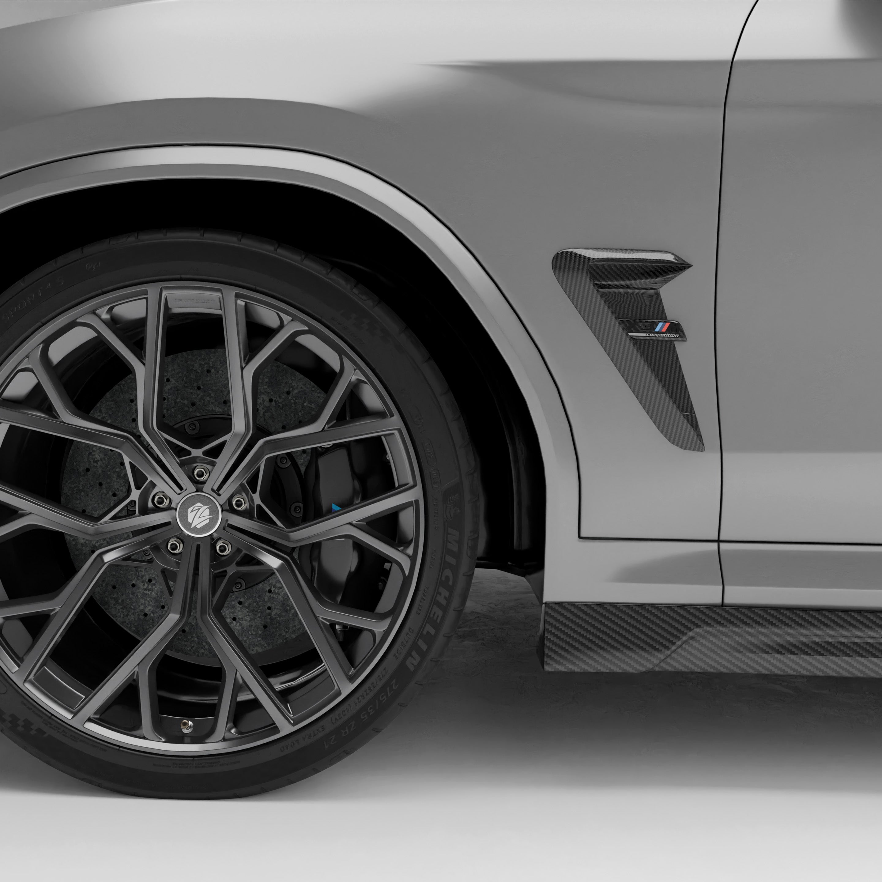 RevoZport Carbon Fiber Side Fender Vents Compatible With BMW X3M F97 LCI