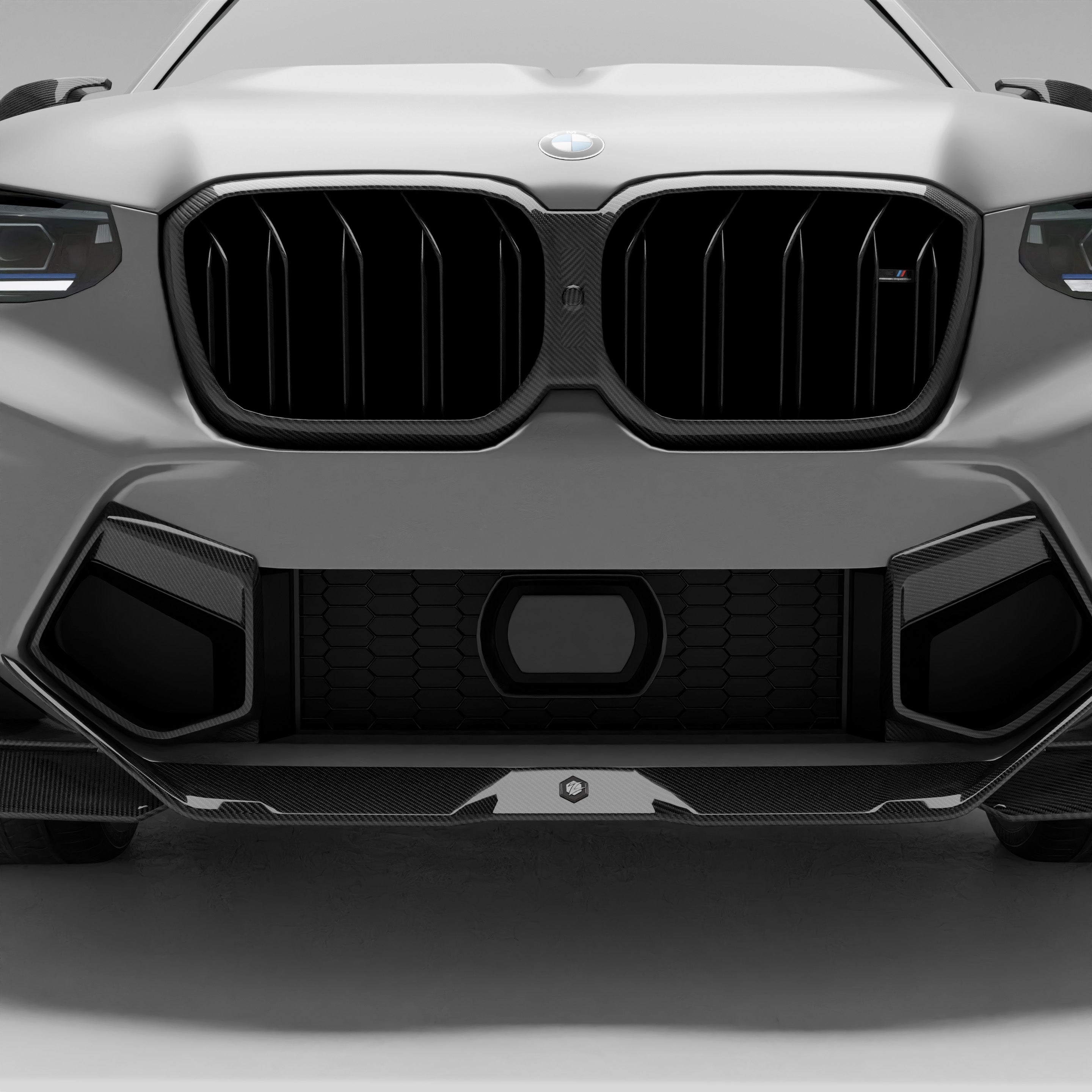 RevoZport Carbon Fiber Grille Compatible With BMW X3M F97 LCI