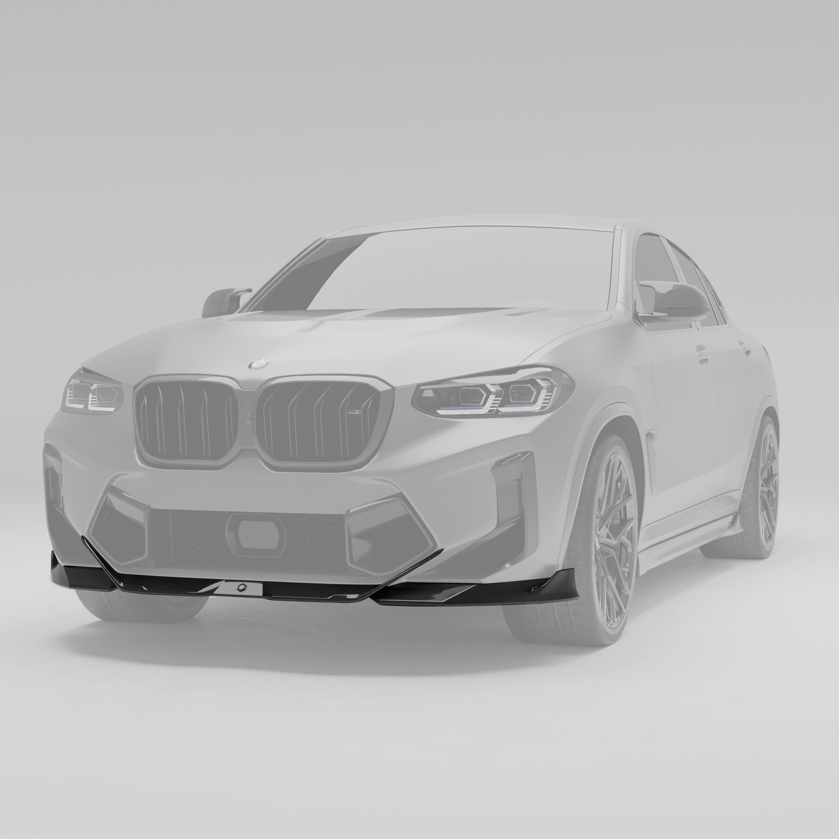 RevoZport Carbon Fiber Front Lip Compatible With BMW X4M F98 LCI