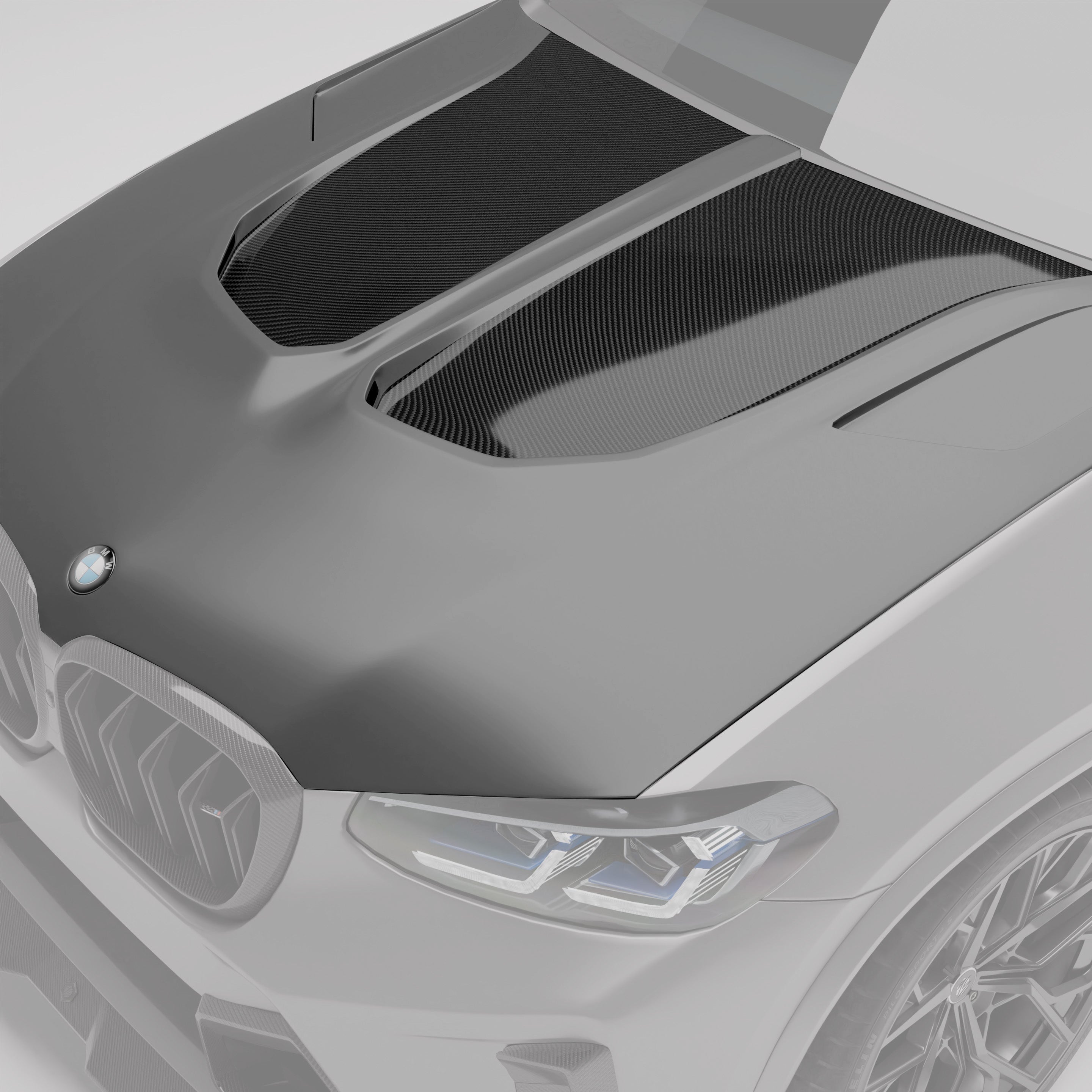RevoZport Carbon Fiber Hood Compatible With BMW X4M F98 LCI
