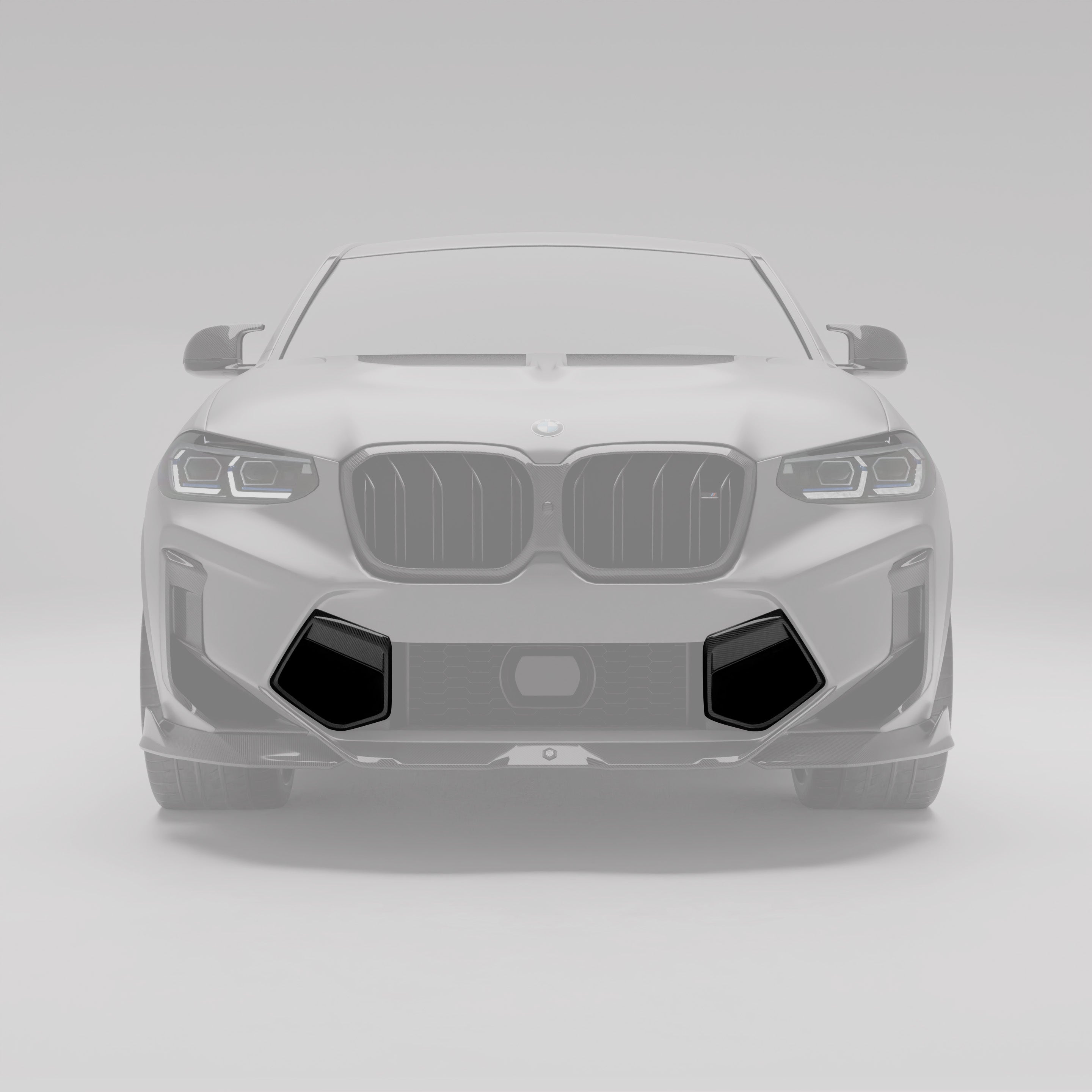 RevoZport Carbon Fiber Front Bumper Vents Compatible With BMW X4M F98 LCI