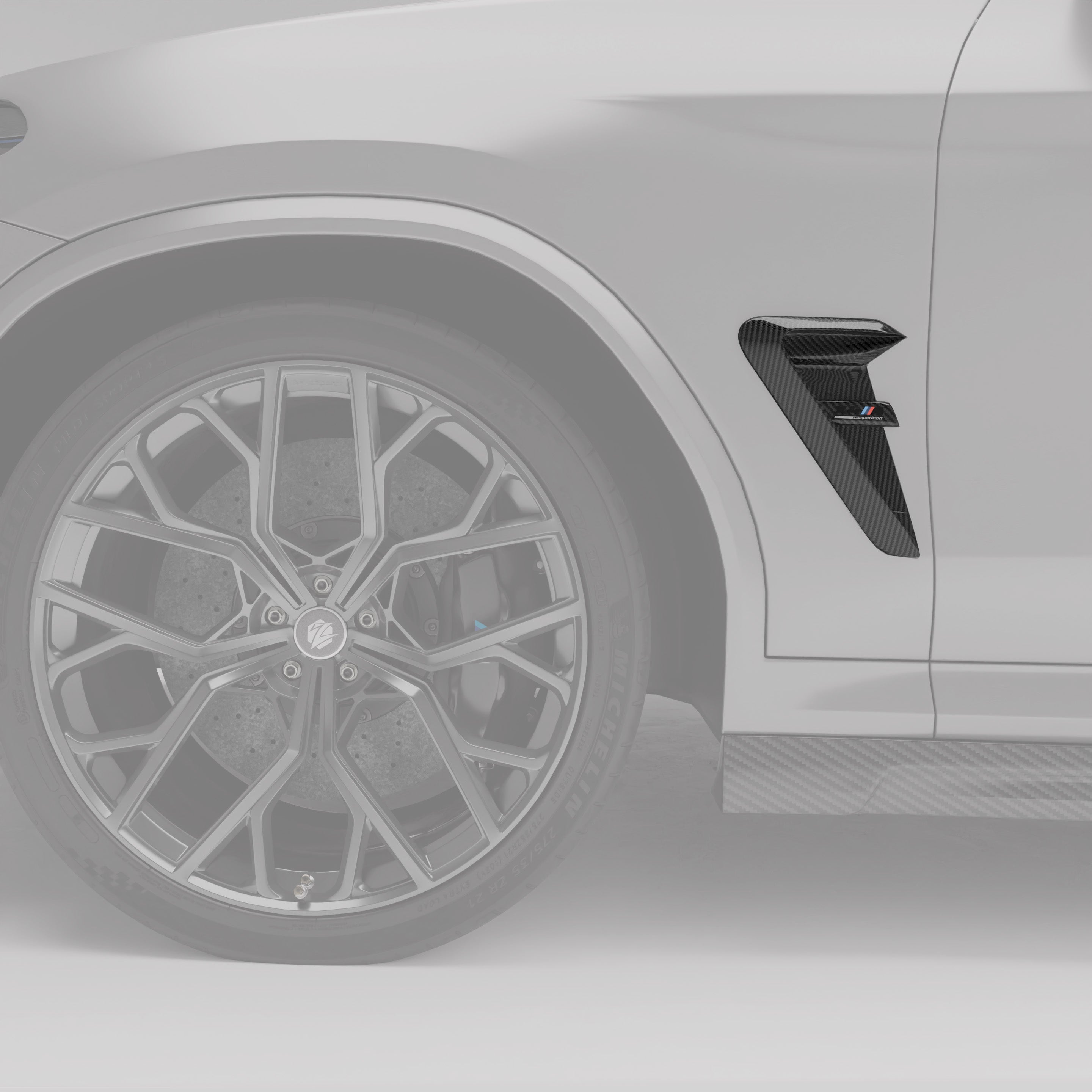 RevoZport Carbon Fiber Side Fender Vents Compatible With BMW X4M F98 LCI