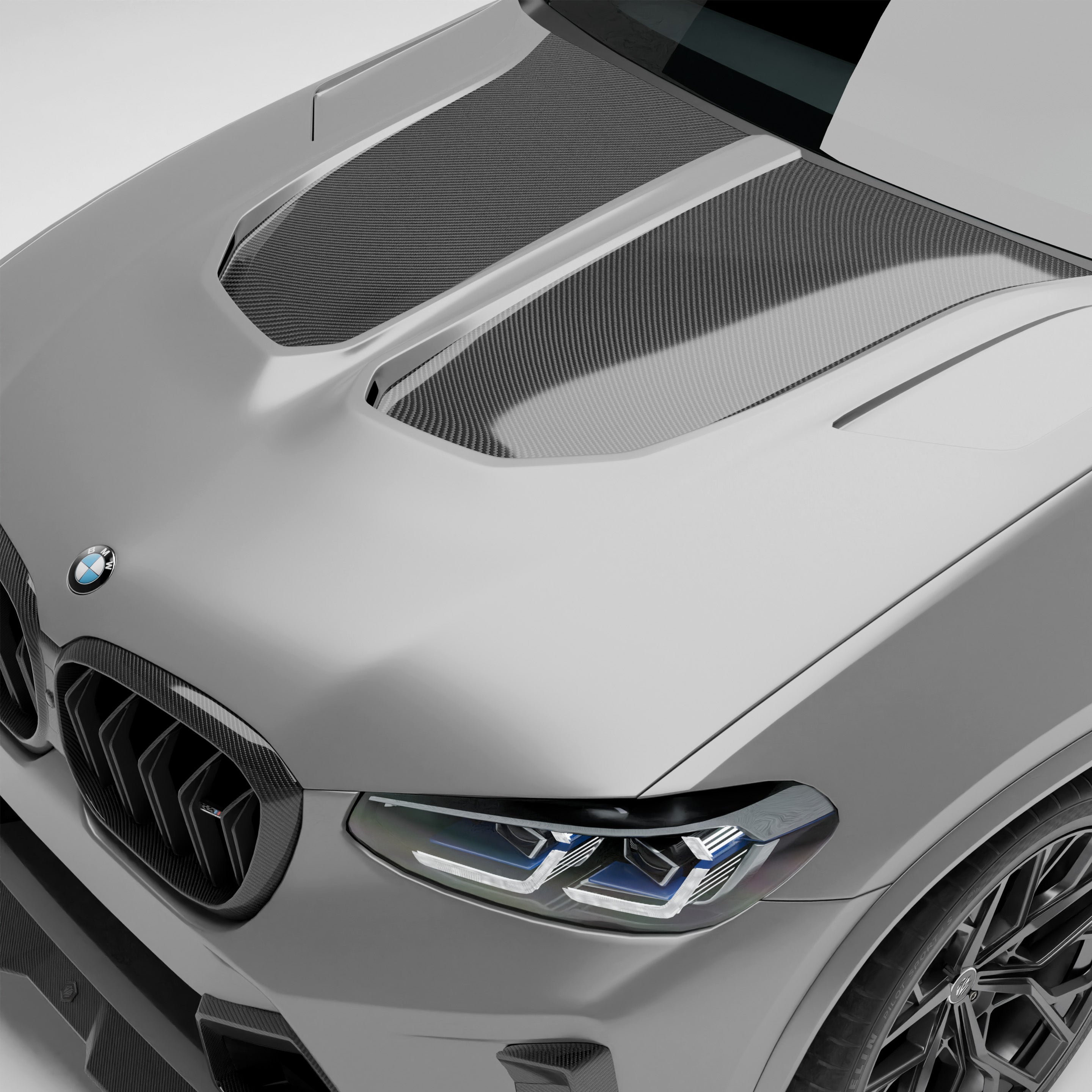 RevoZport Carbon Fiber Hood Compatible With BMW X4M F98 LCI