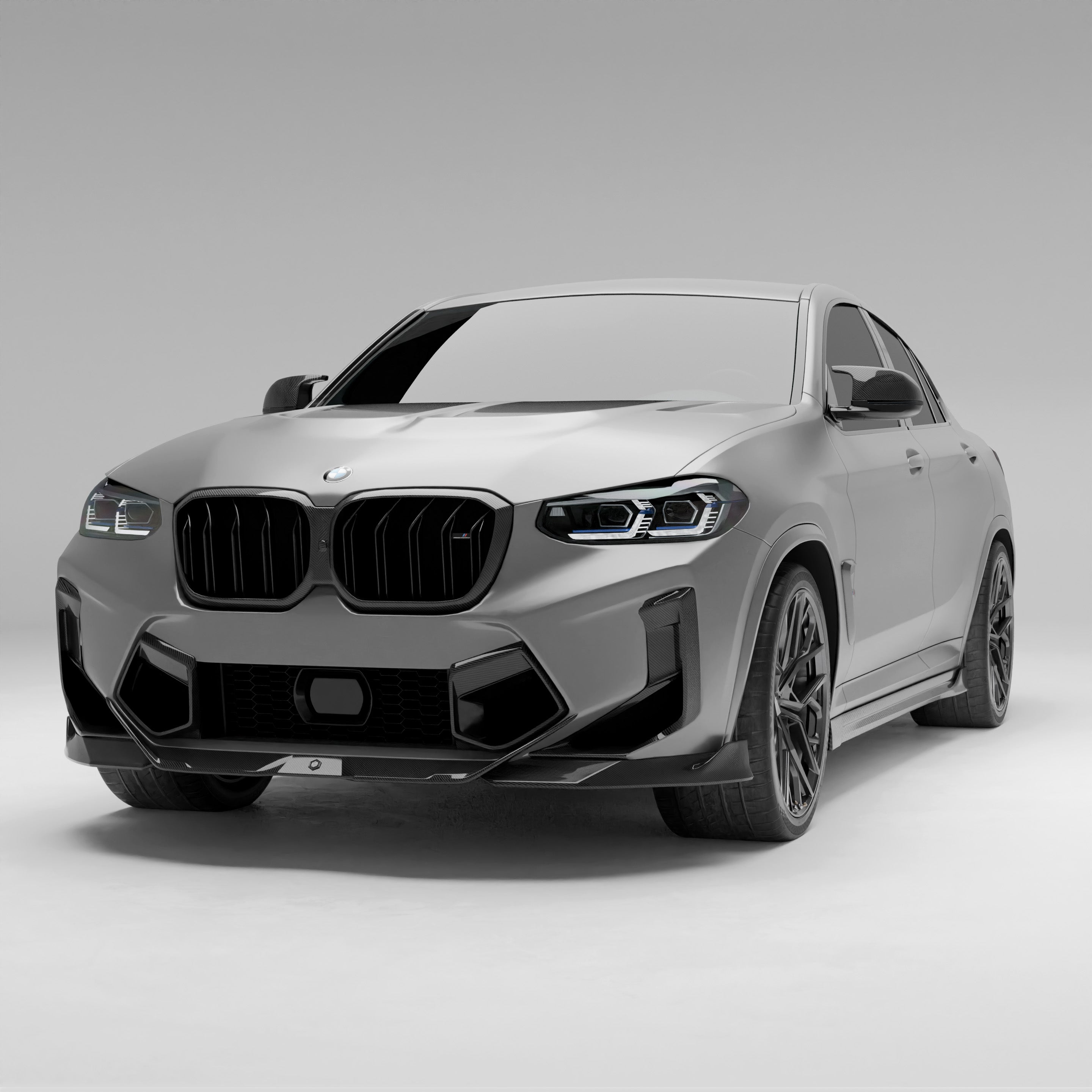 RevoZport Carbon Fiber Front Lip Compatible With BMW X4M F98 LCI