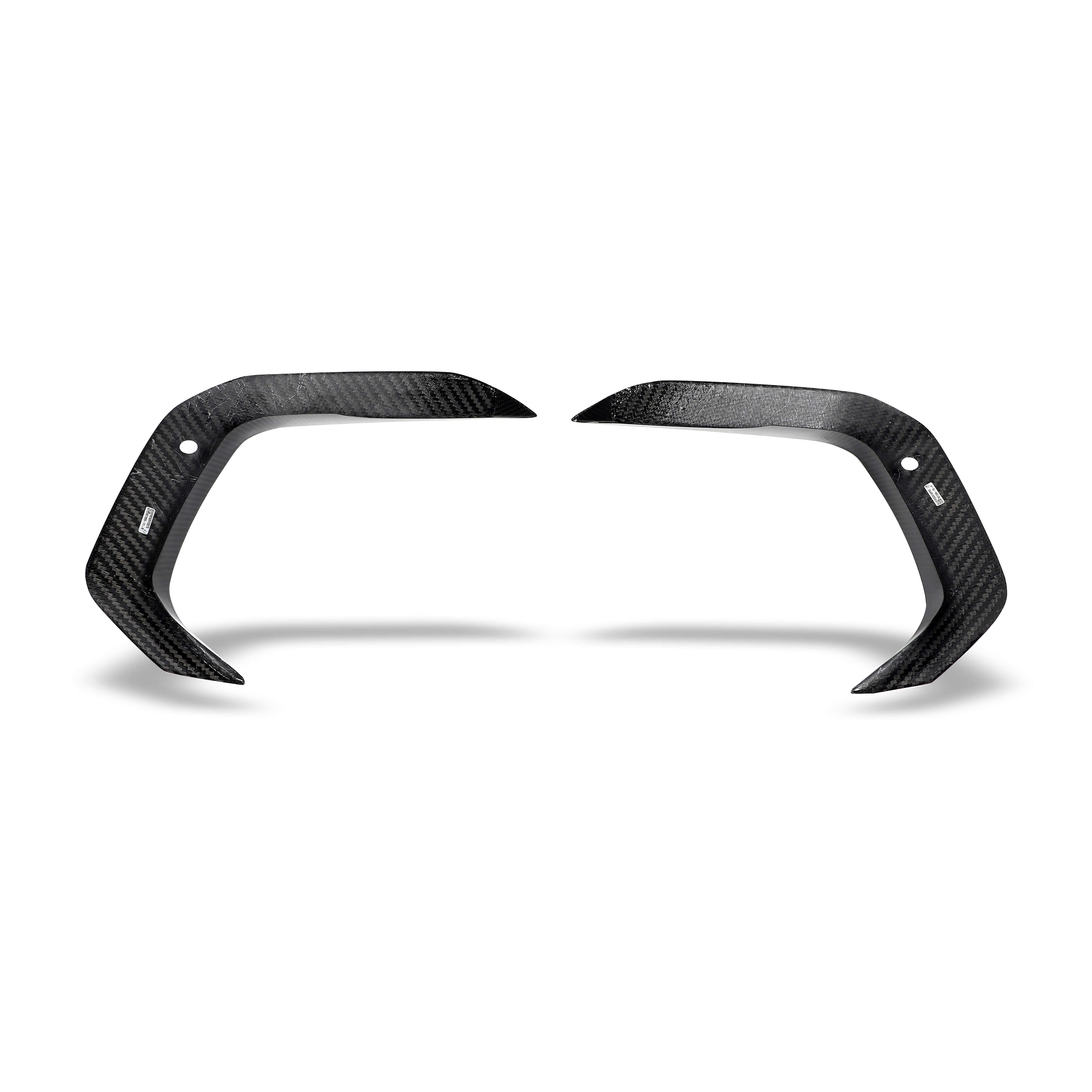RevoZport Carbon Fiber Front Bumper Canards Compatible With BMW X6M F96 PRE LCI