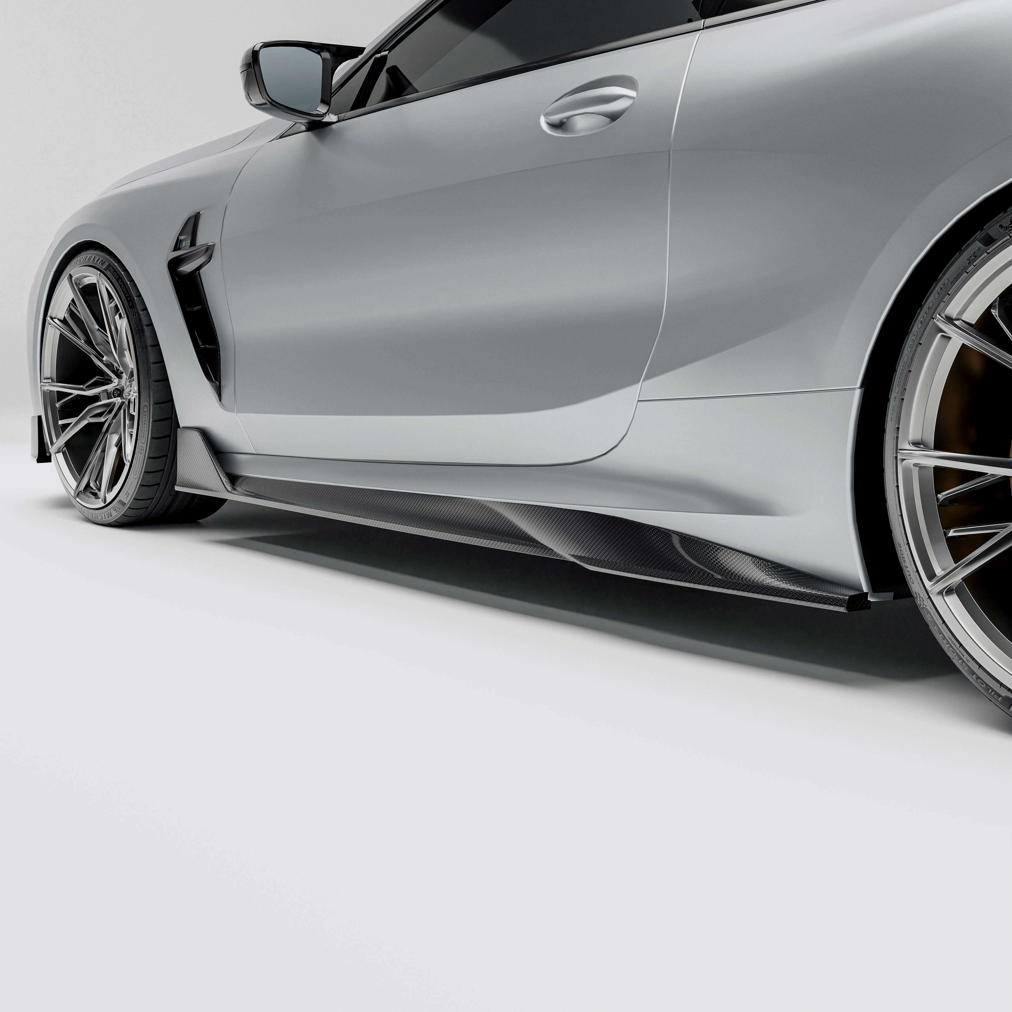 RevoZport Carbon Fiber Side Skirts Compatible With BMW M8 F91 F92 G14 G15