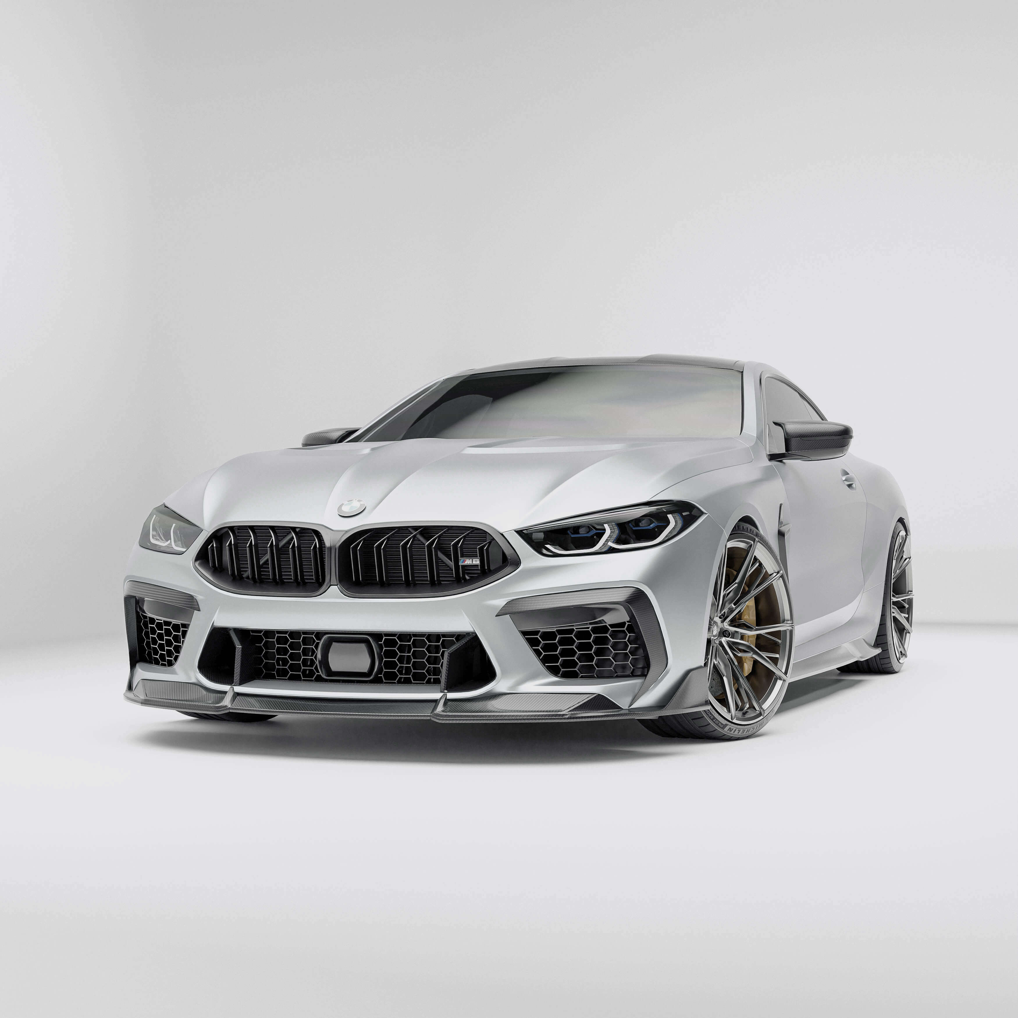 RevoZport Carbon Fiber Front Lip Compatible With BMW M8 F91 F92 F93