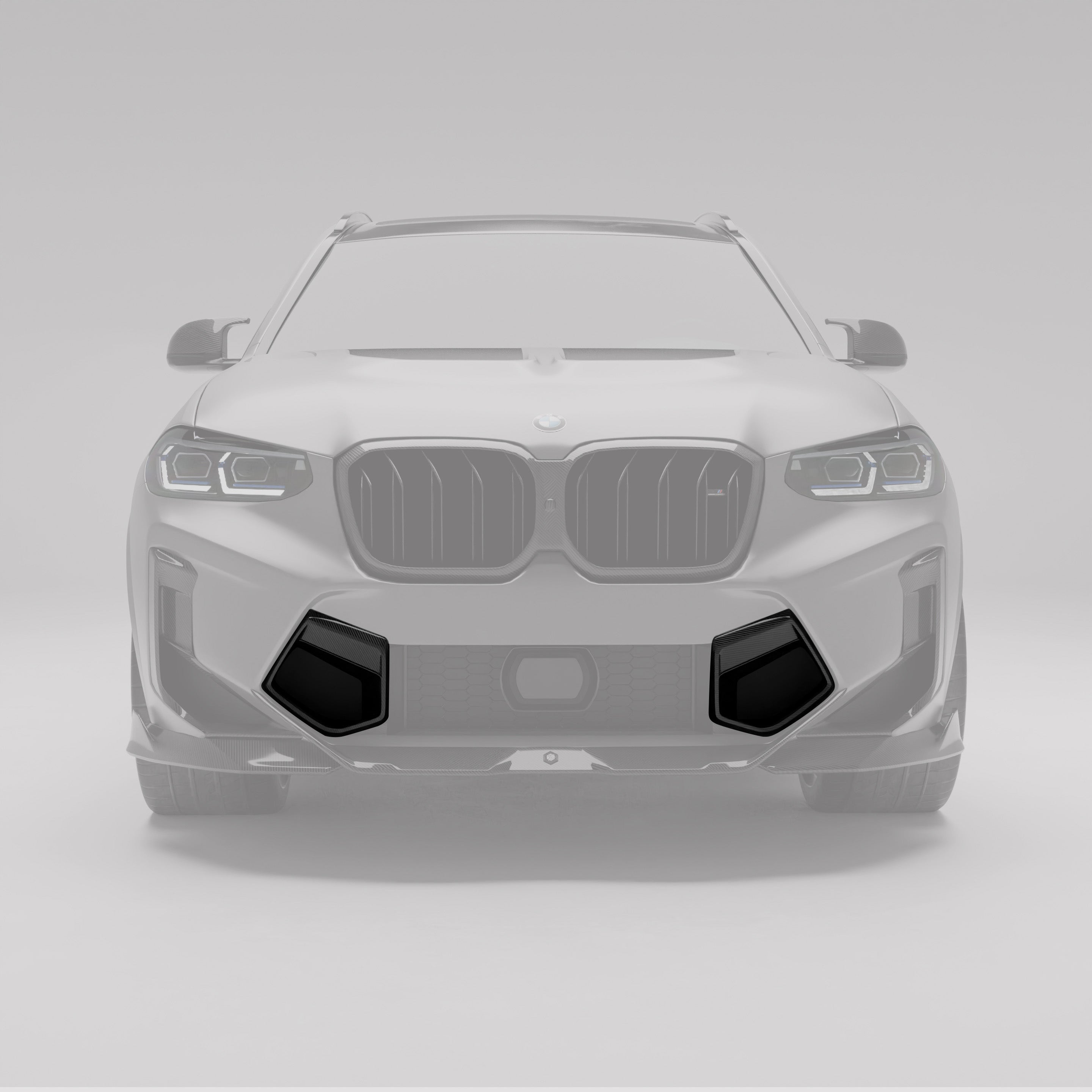 RevoZport Carbon Fiber Front Bumper Vents Compatible With BMW X3M F97 LCI