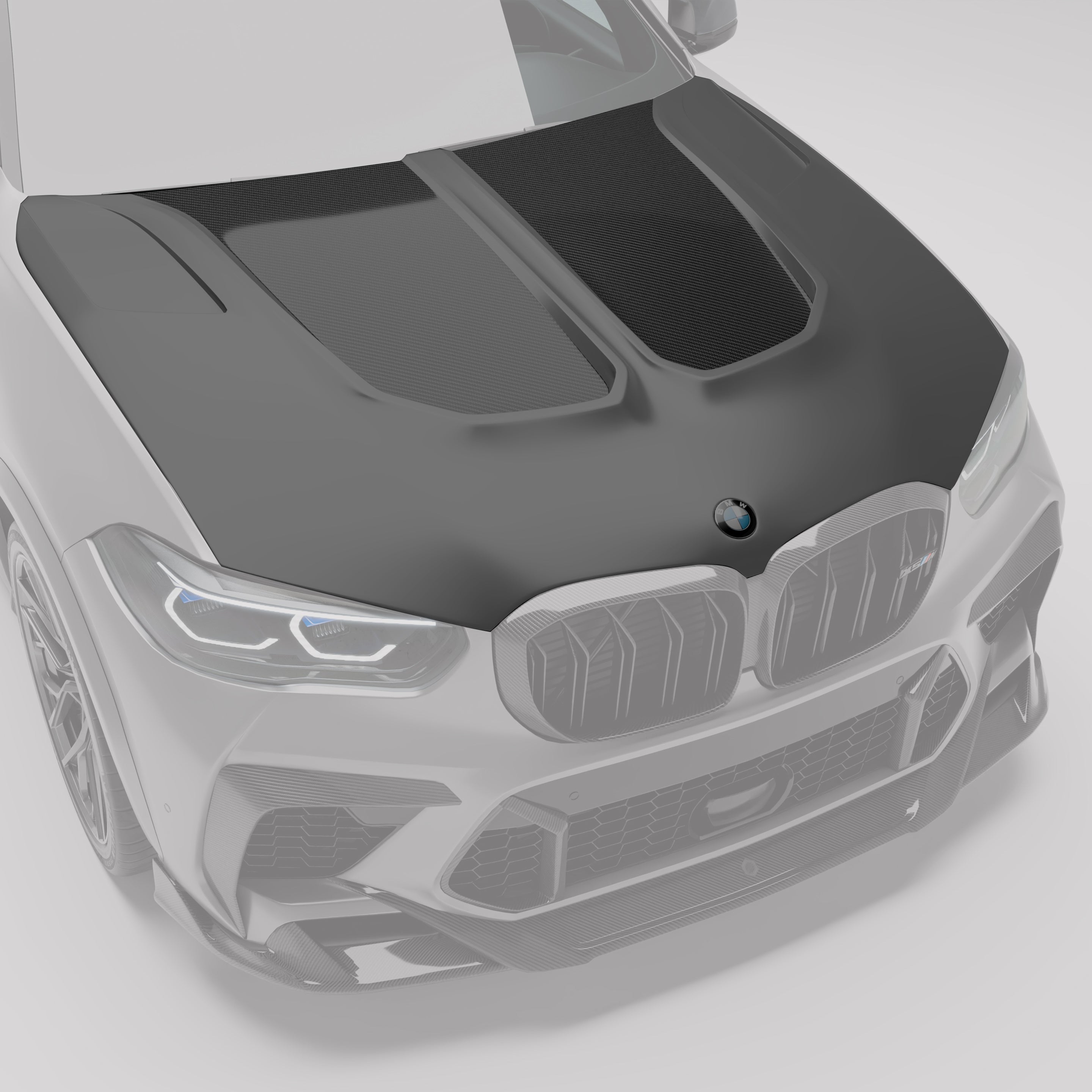 RevoZport Carbon Fiber Hood Compatible With BMW X5M F95 PRE LCI