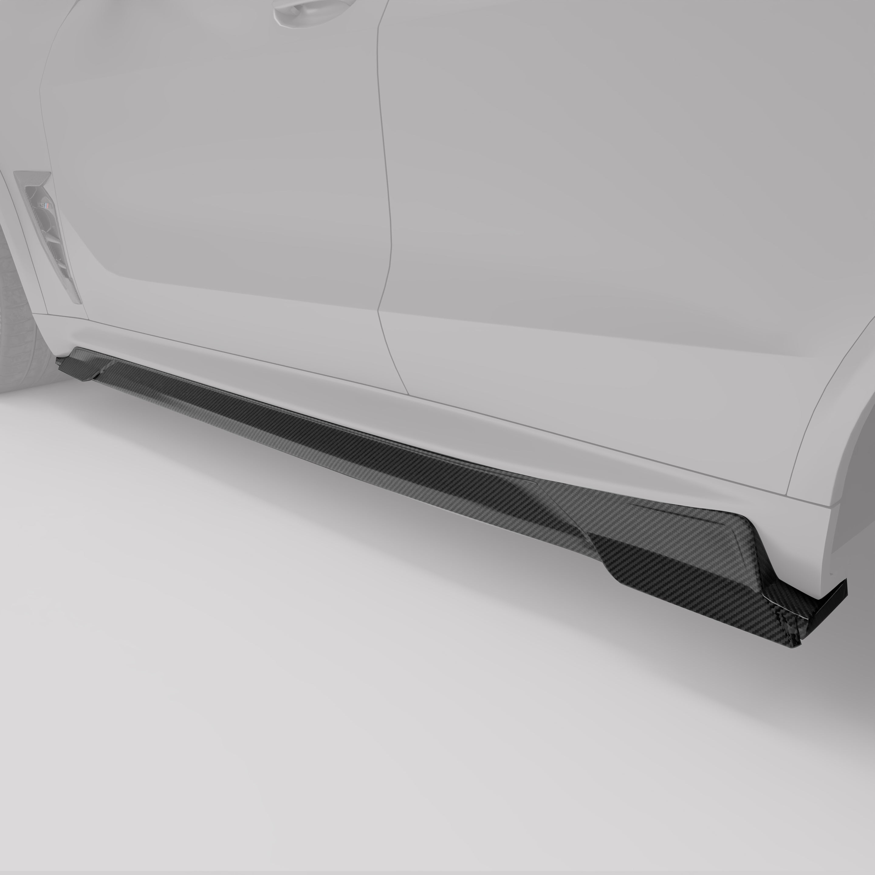 RevoZport Carbon Fiber Side Skirts Compatible With BMW X5M F95 PRE LCI