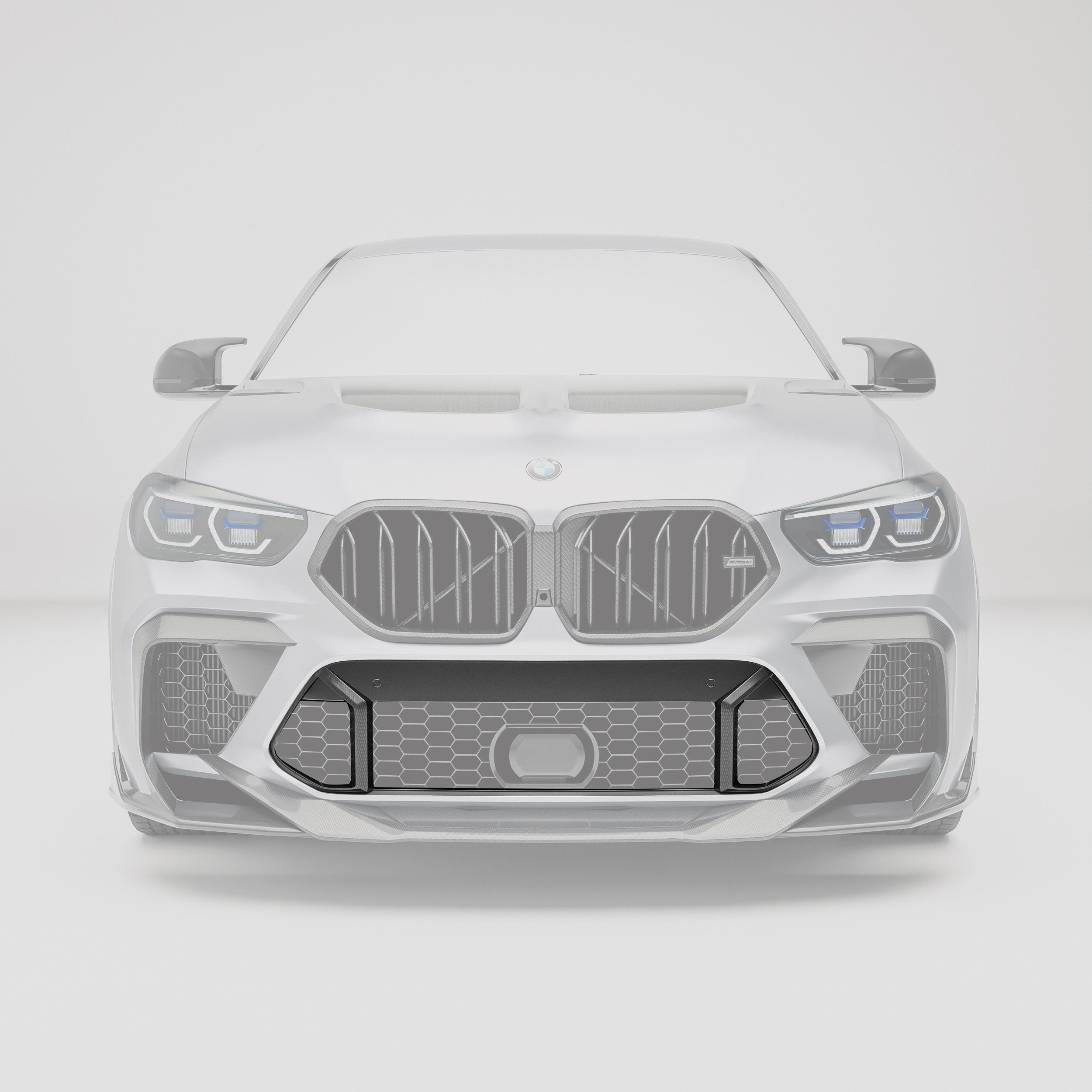 RevoZport Carbon Fiber Air Intake Trim Compatible With BMW X6M F96 PRE LCI