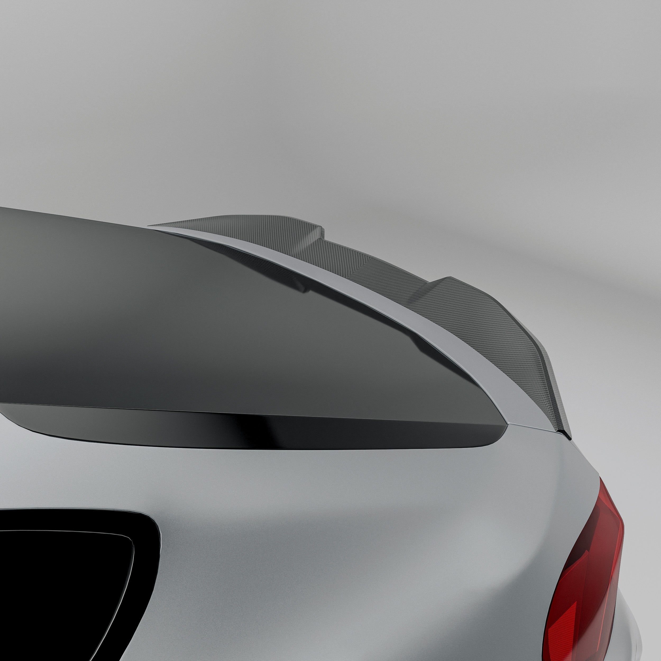 RevoZport Carbon Fiber Rear Spoiler Compatible With BMW X6M F96 PRE LCI