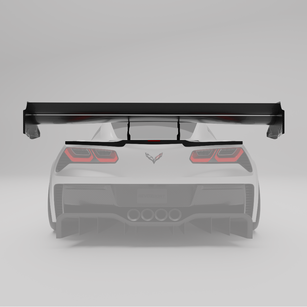 RevoZport Carbon Fiber Rear Wing Compatible With Corvette C7