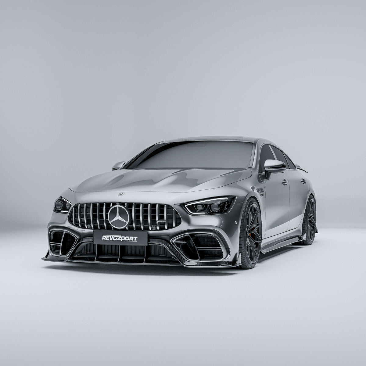 RevoZport Carbon Fiber Front Lip Compatible With Mercedes-AMG GT 63 S X290