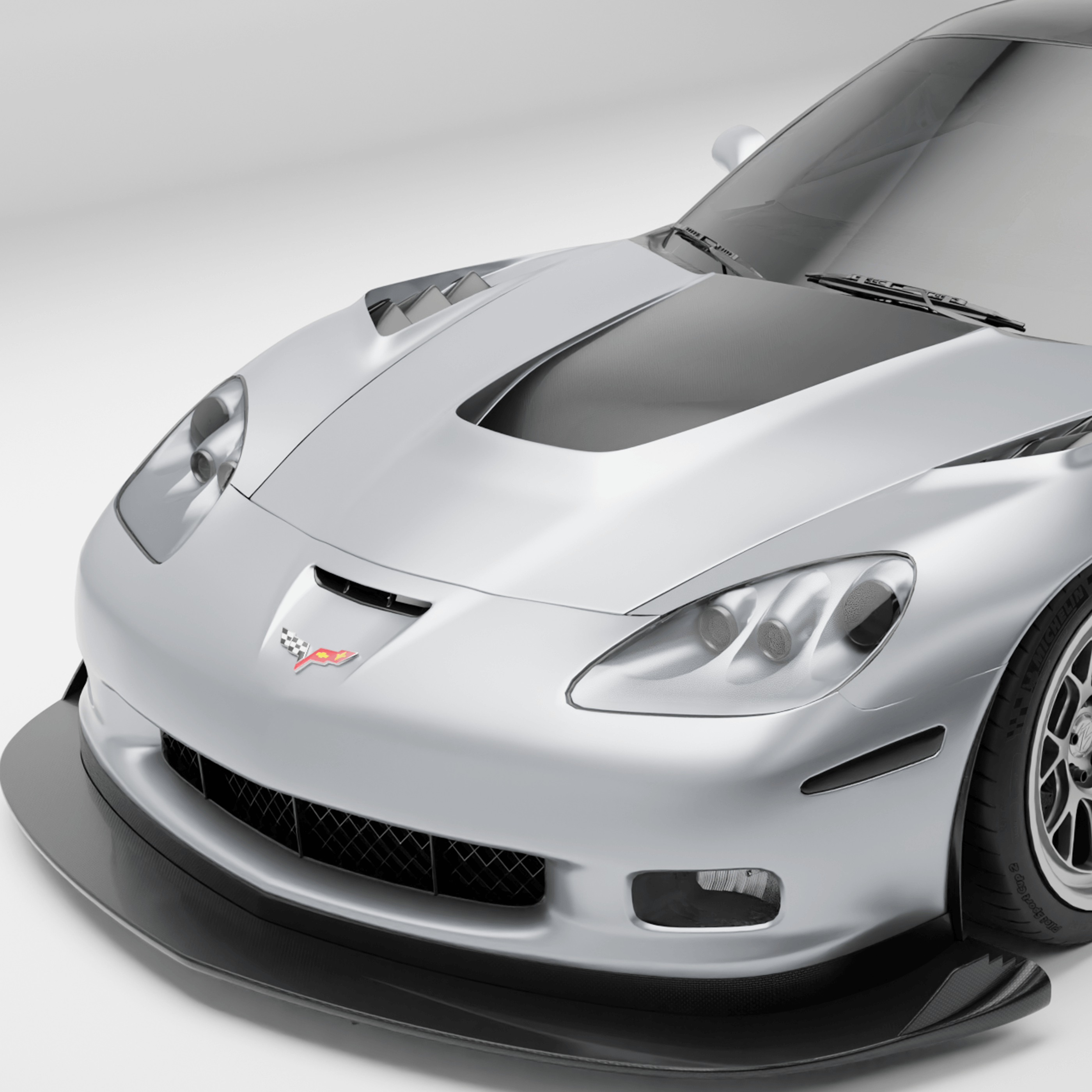 RevoZport Carbon Fiber Hood Compatible With Corvette C6
