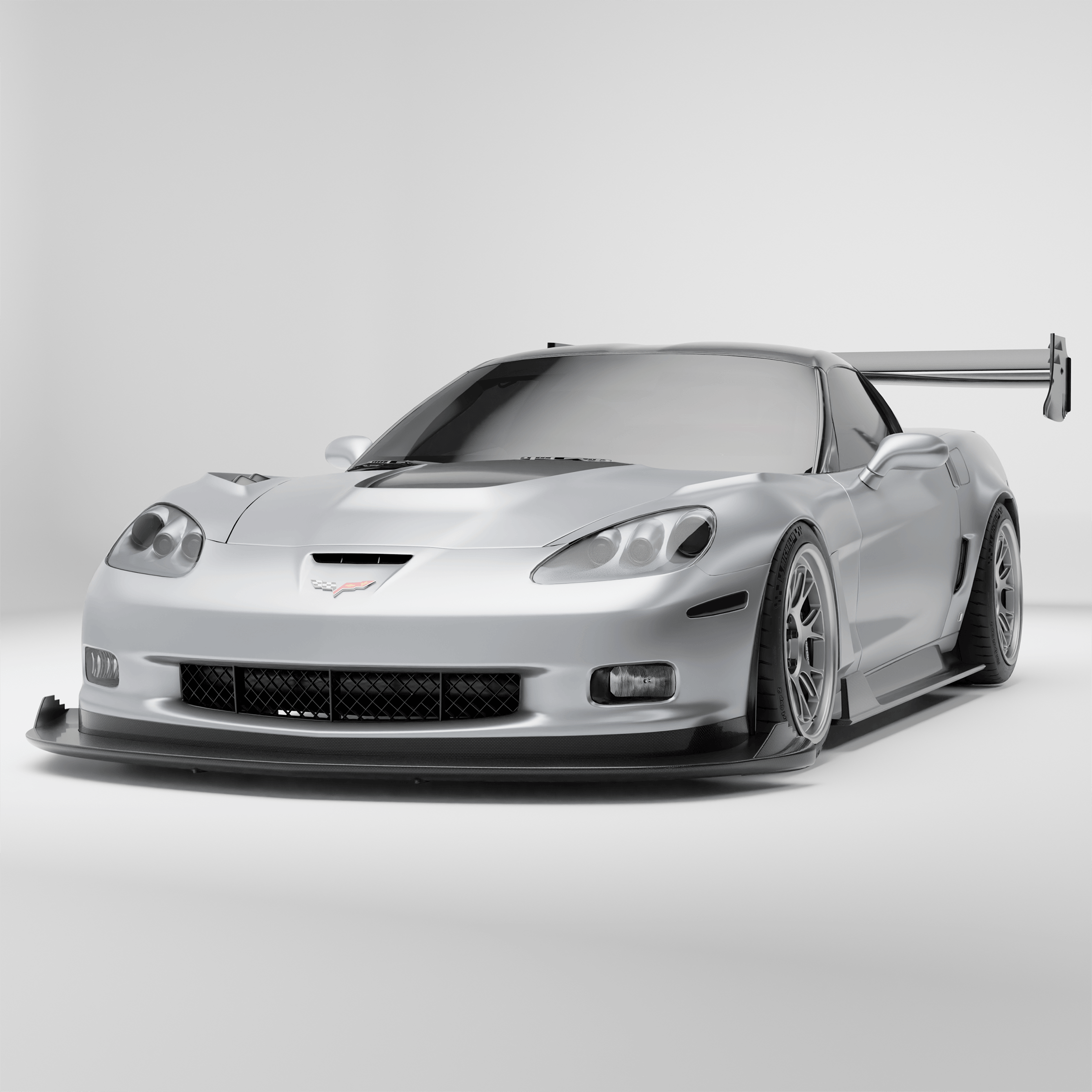 RevoZport Carbon Fiber Splitter & Air Dam Compatible With Corvette C6