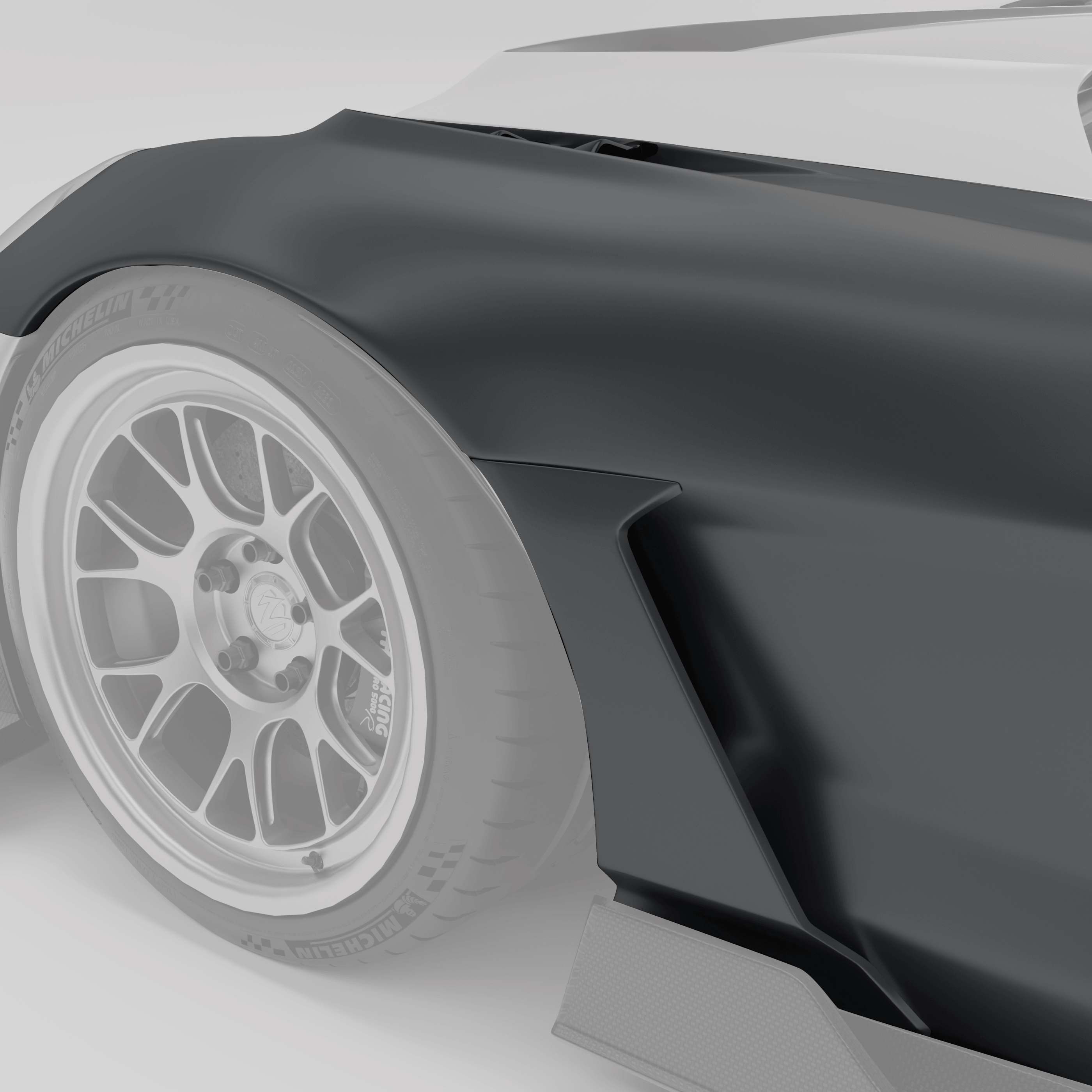RevoZport Carbon Fiber Side Fenders Compatible With Corvette C6