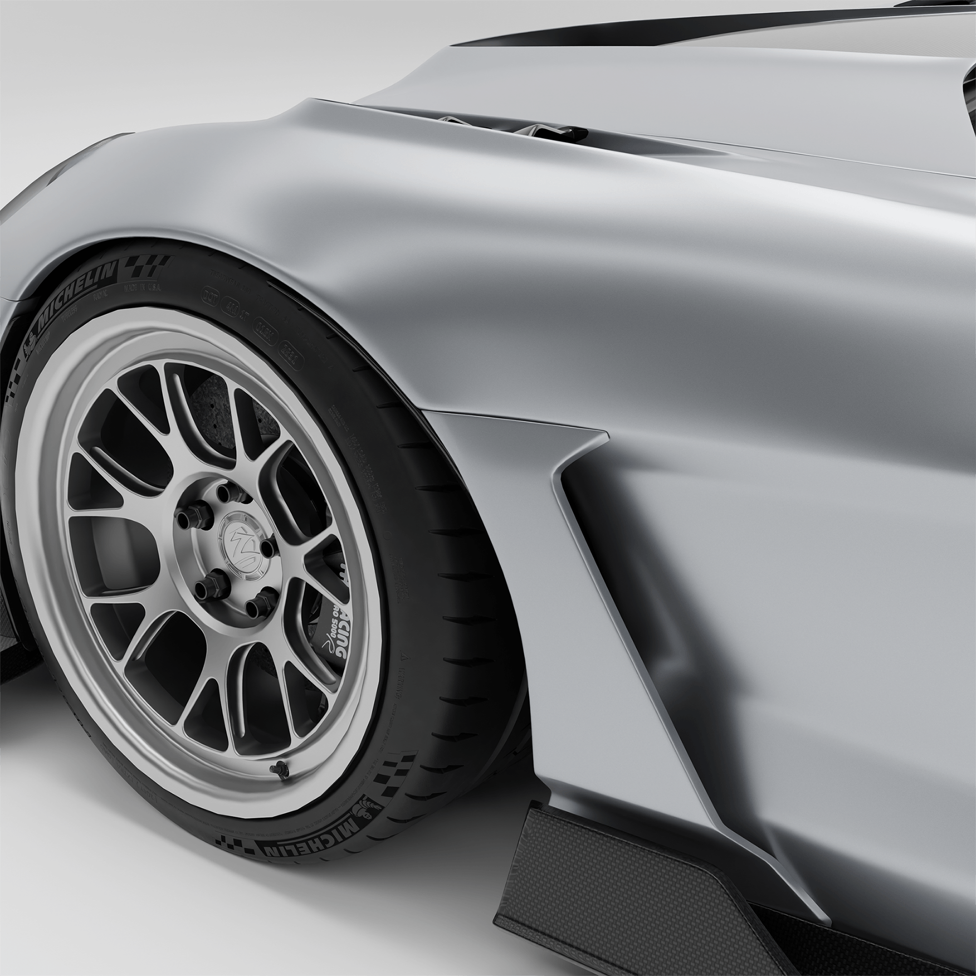 RevoZport Carbon Fiber Side Fenders Compatible With Corvette C6