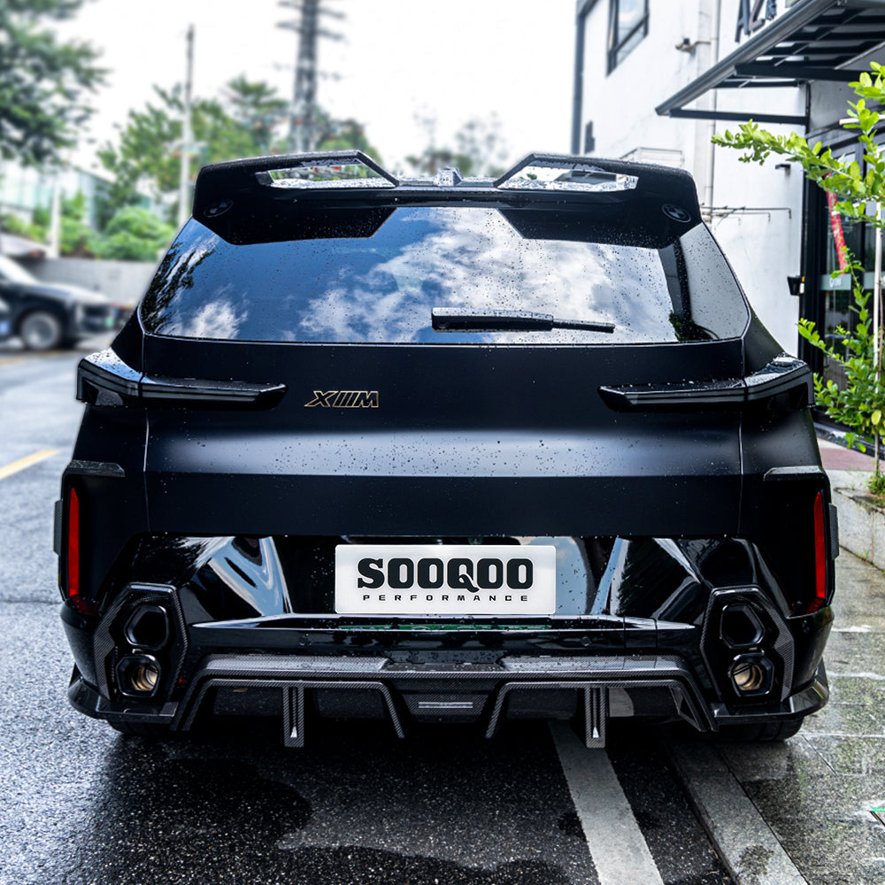 SOOQOO Prepreg Carbon Fiber Exhaust Tips Compatible With BMW XM (G09)