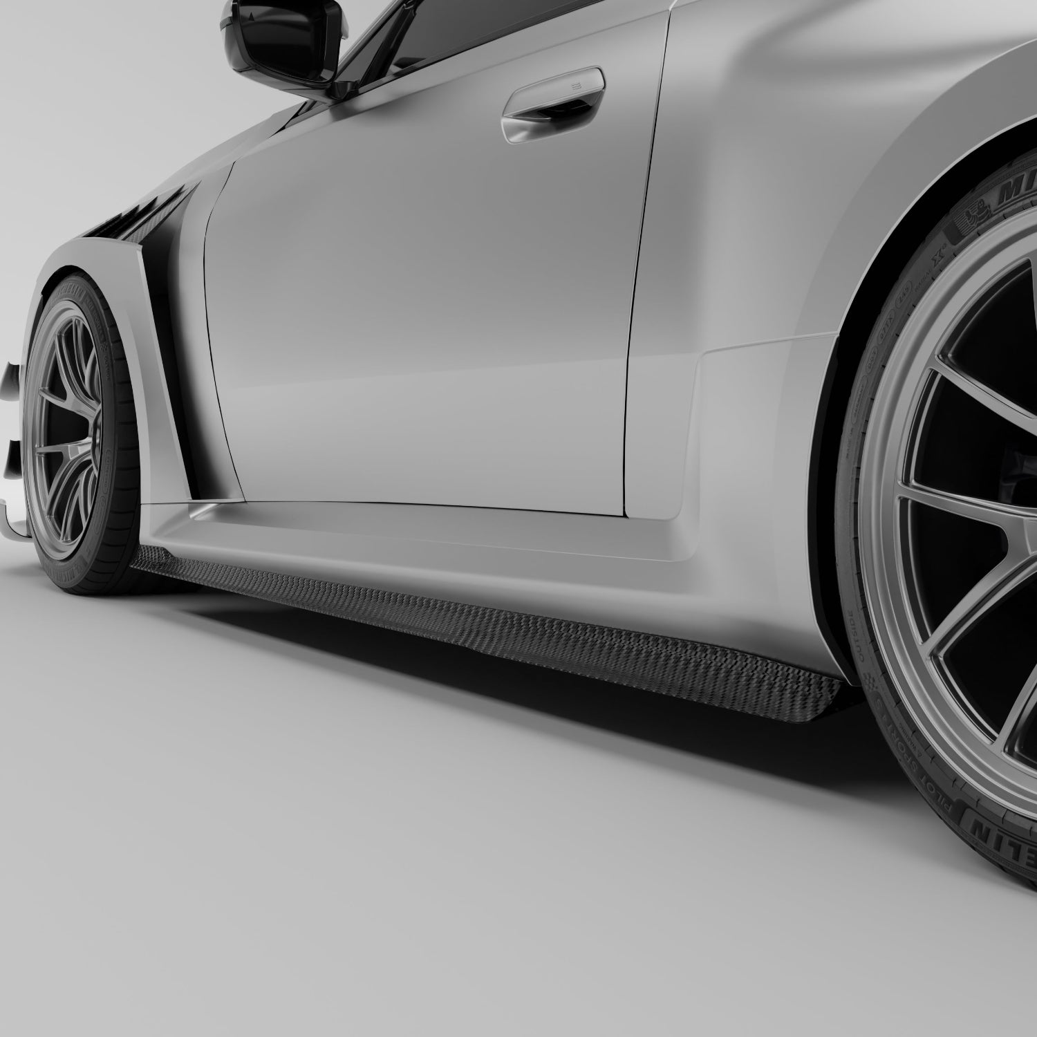 RevoZport Carbon Fiber Aero Side Skirts Compatible With BMW M2 G87